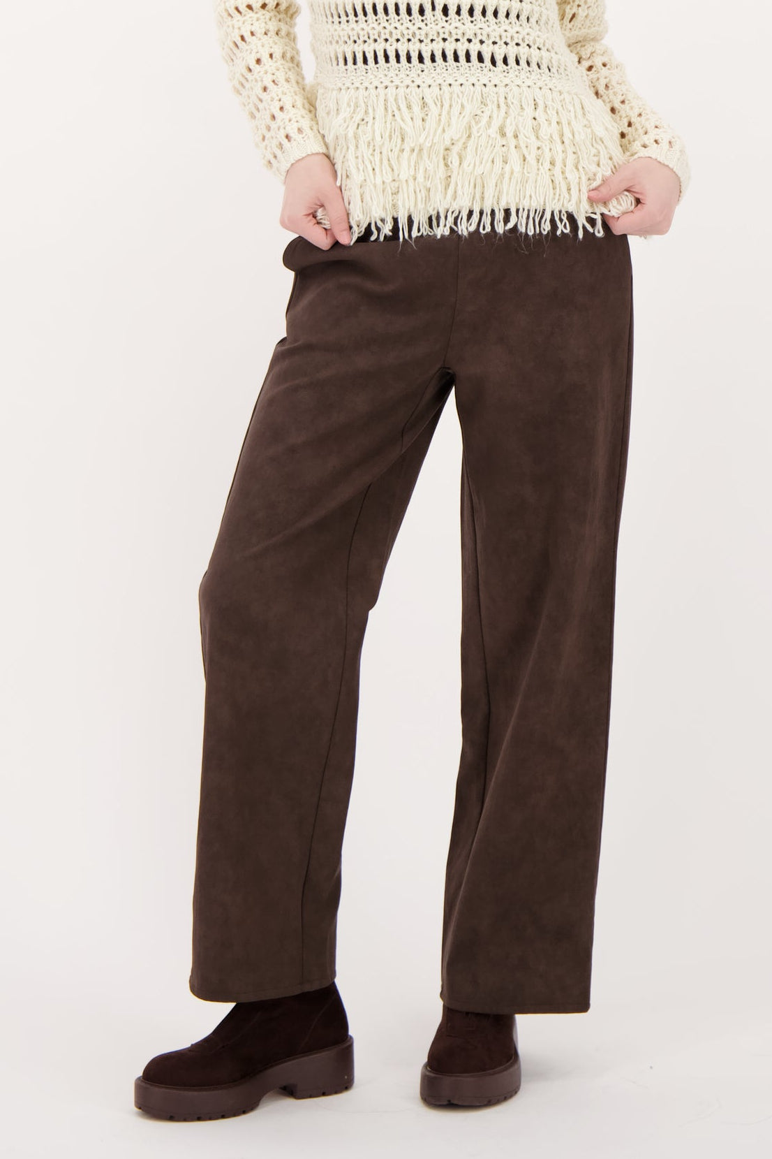 Vegan Nubuck Straight Leg Pant