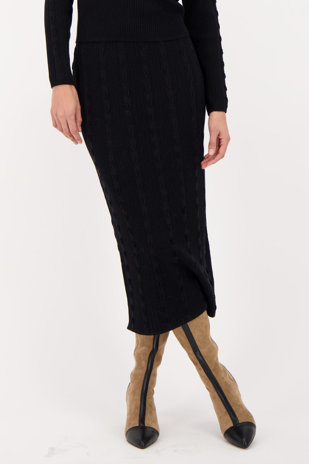 Laced Knit Skirt
