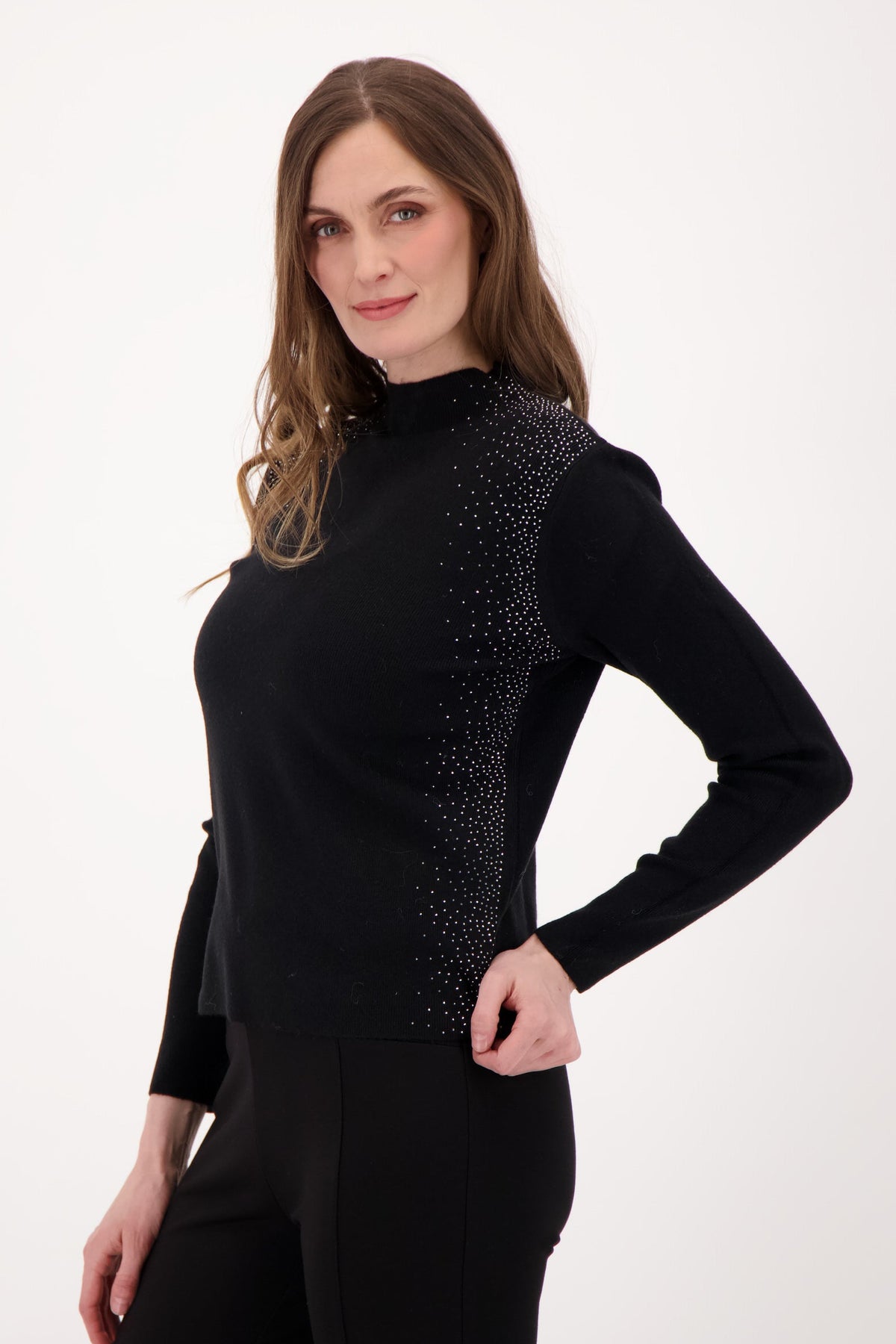 Side Seam Hot Fix Beads Sweater