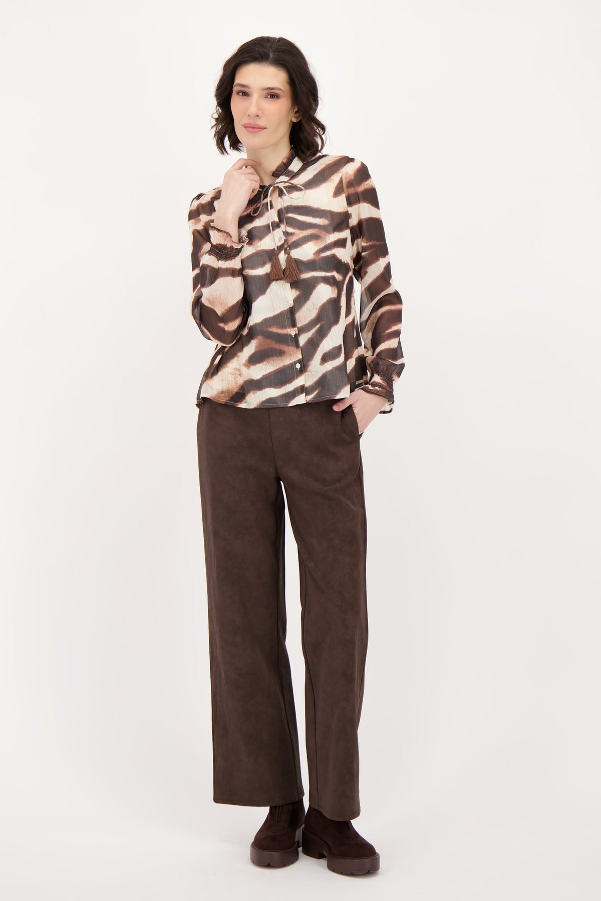 Vegan Nubuck Straight Leg Pant