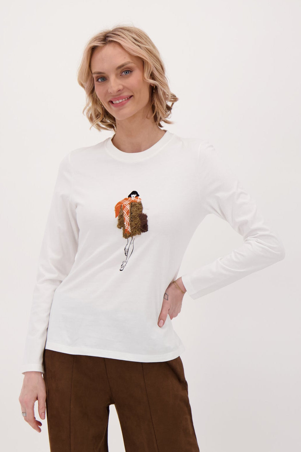 "Orange Scarf" Long Sleeve T-Shirt