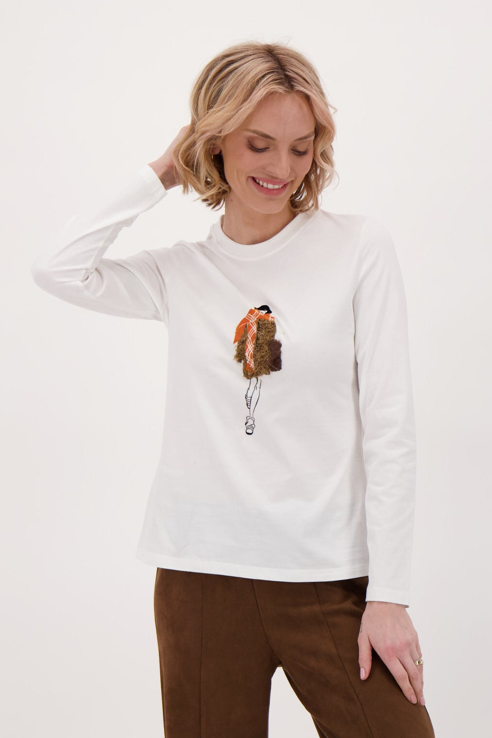 "Orange Scarf" Long Sleeve T-Shirt