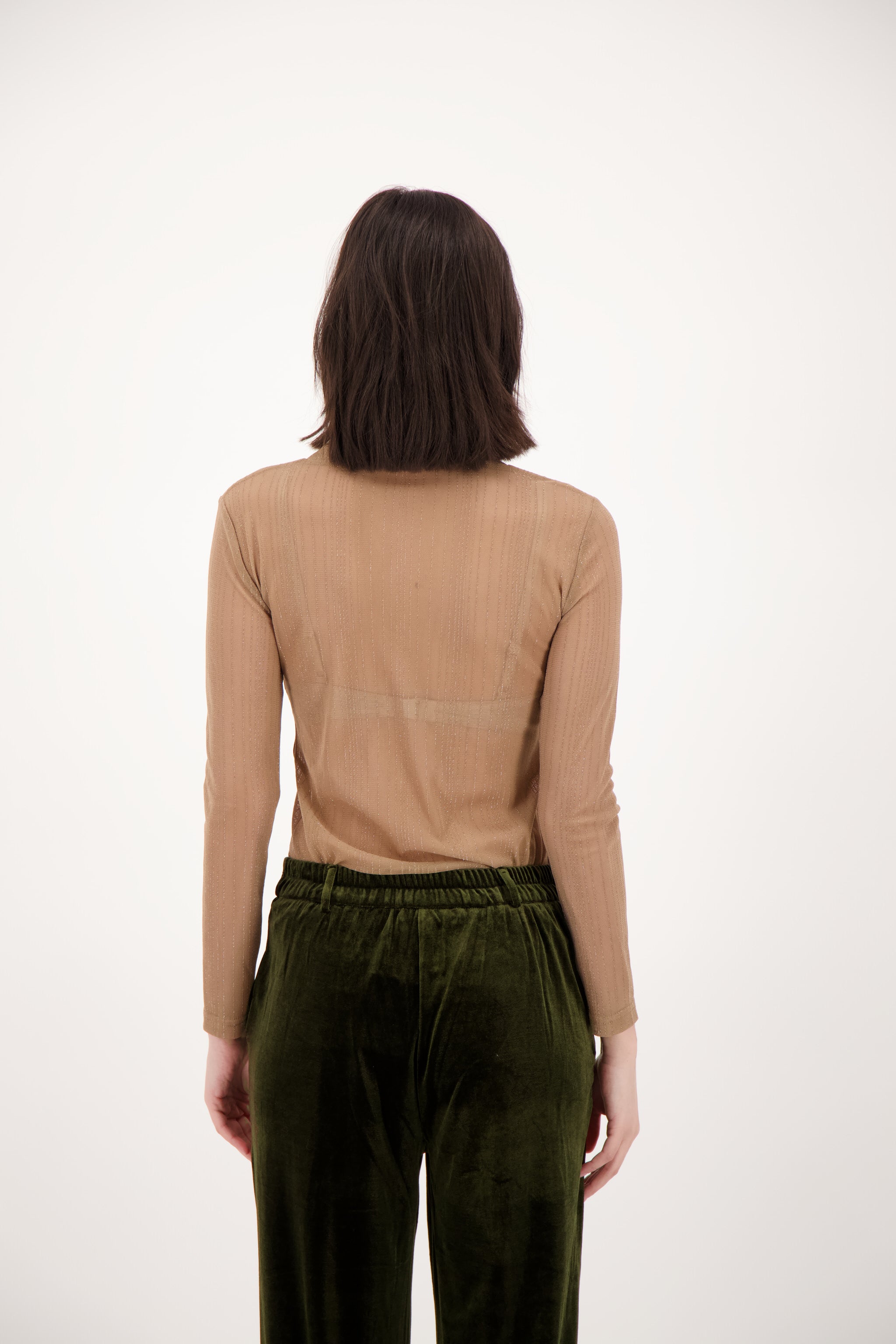 Turtleneck Layering Mesh Top