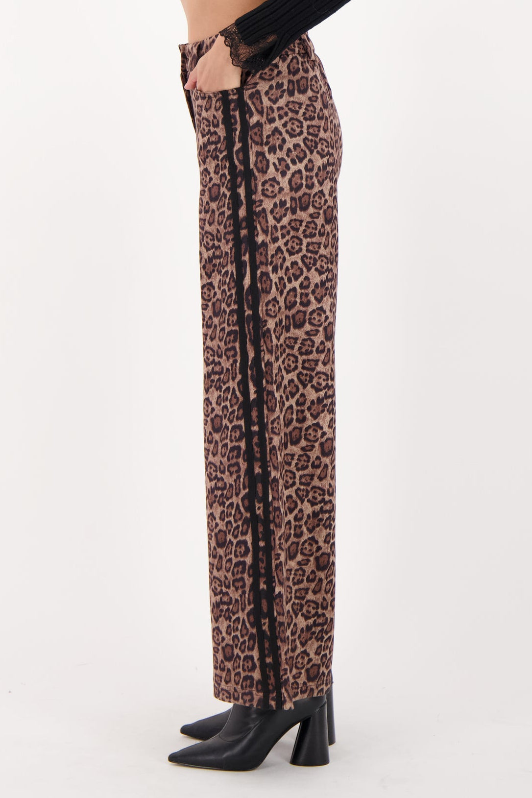 Sueded Finish Leopard Pant
