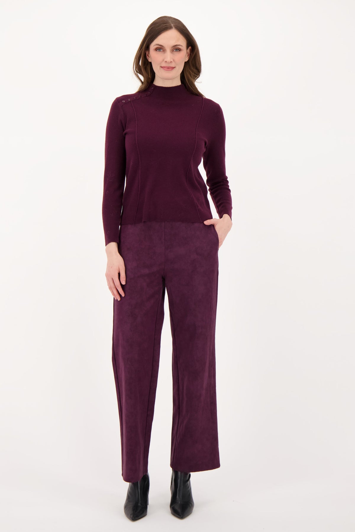 Vegan Nubuck Straight Leg Pant