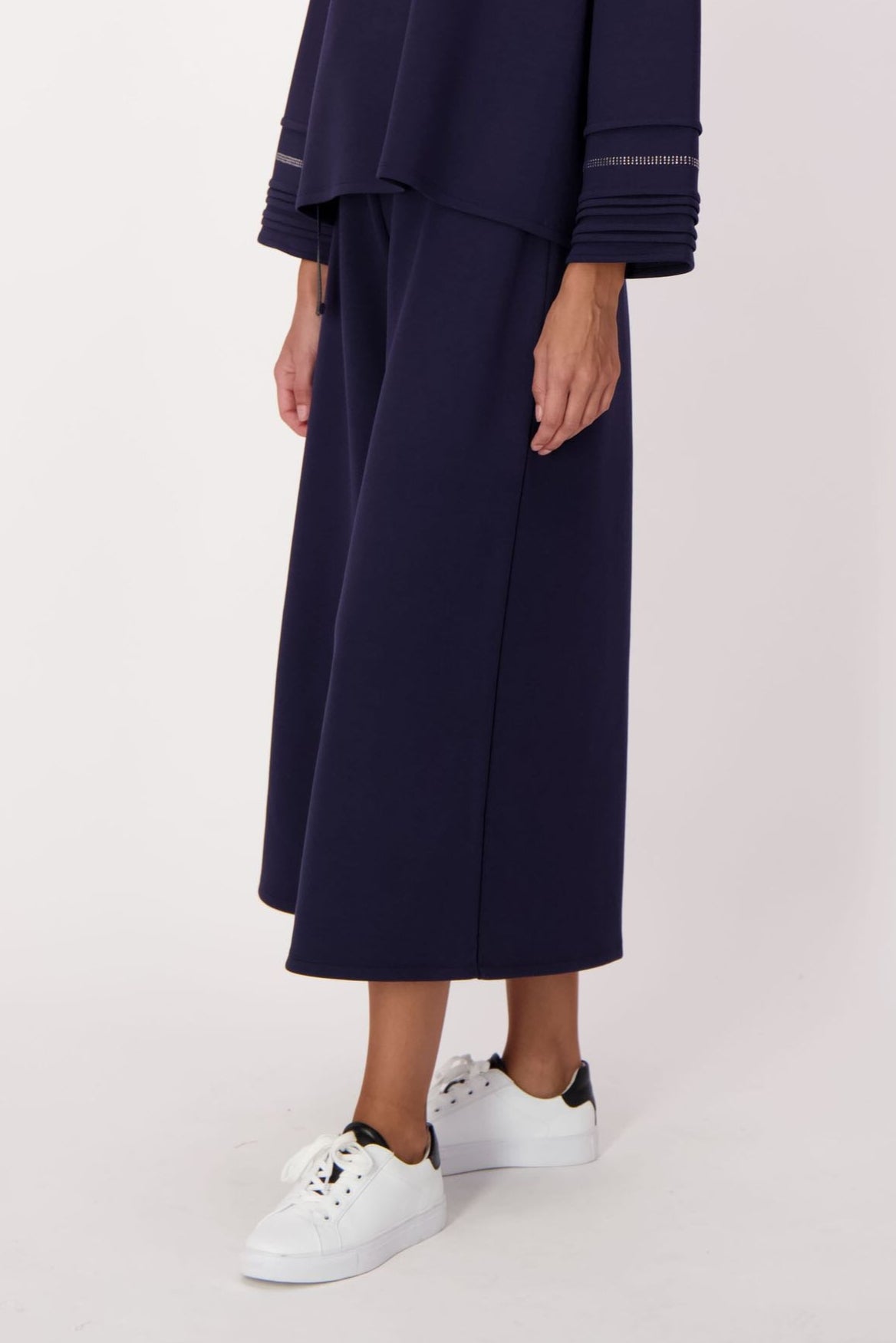 Scuba Belted Crop Wide Leg Pant