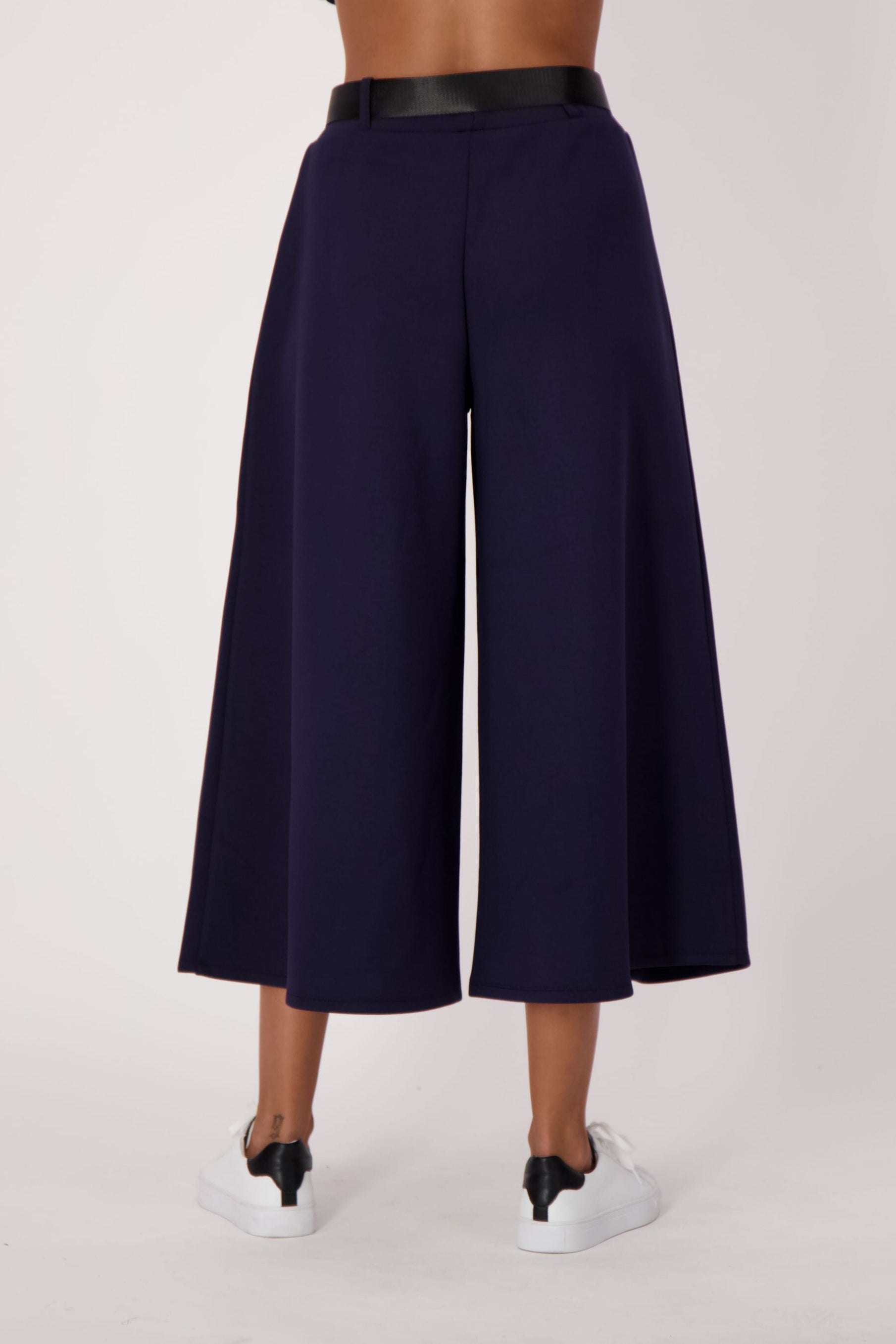 Scuba Belted Crop Wide Leg Pant