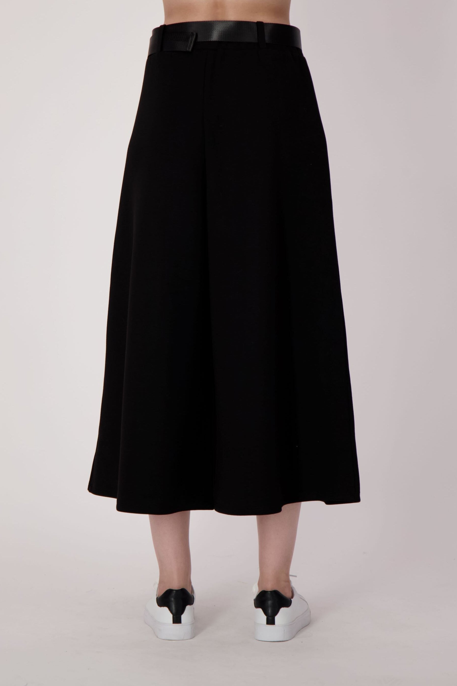 Scuba Belted Crop Wide Leg Pant