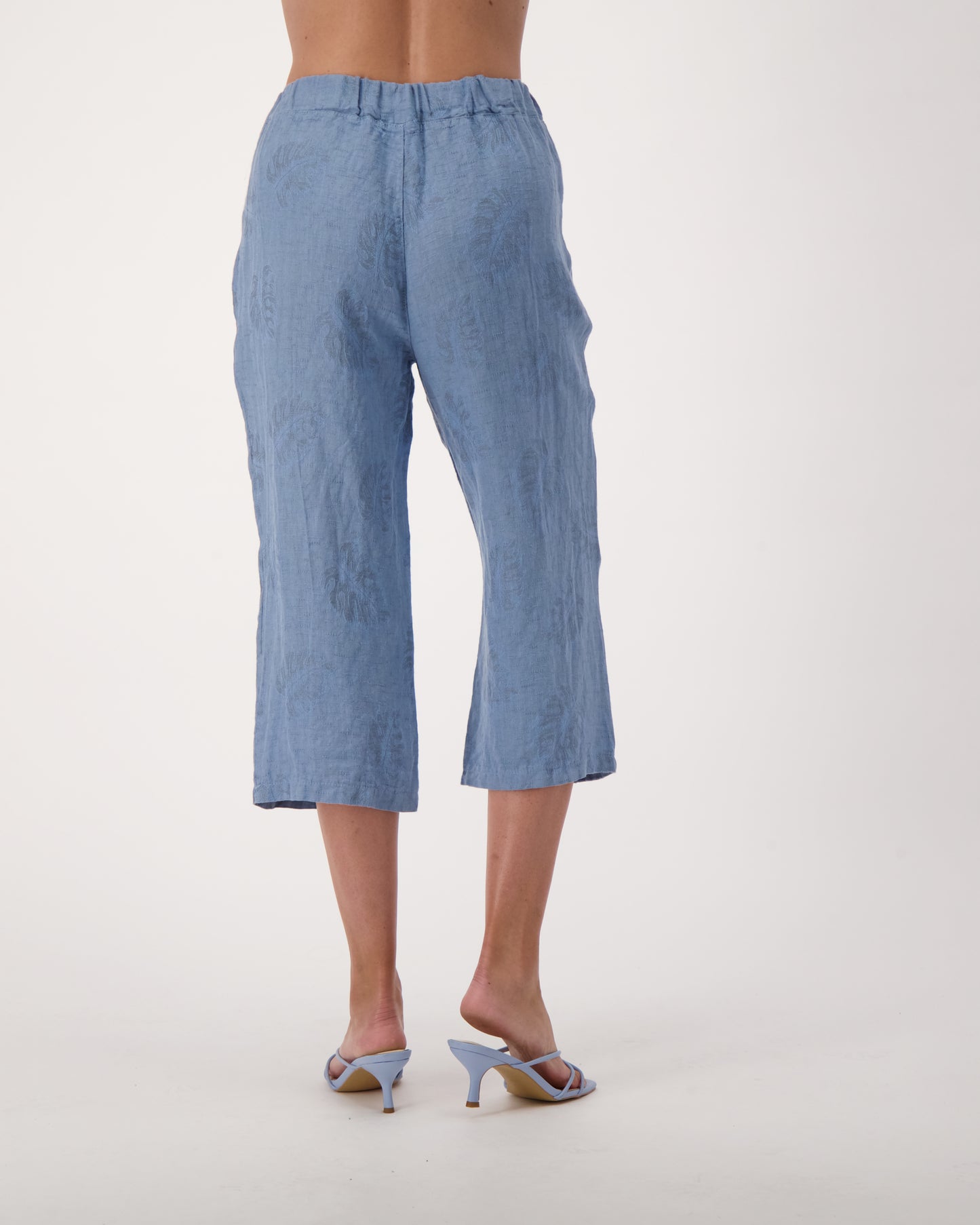 Linen Wide Leg Crop Pants