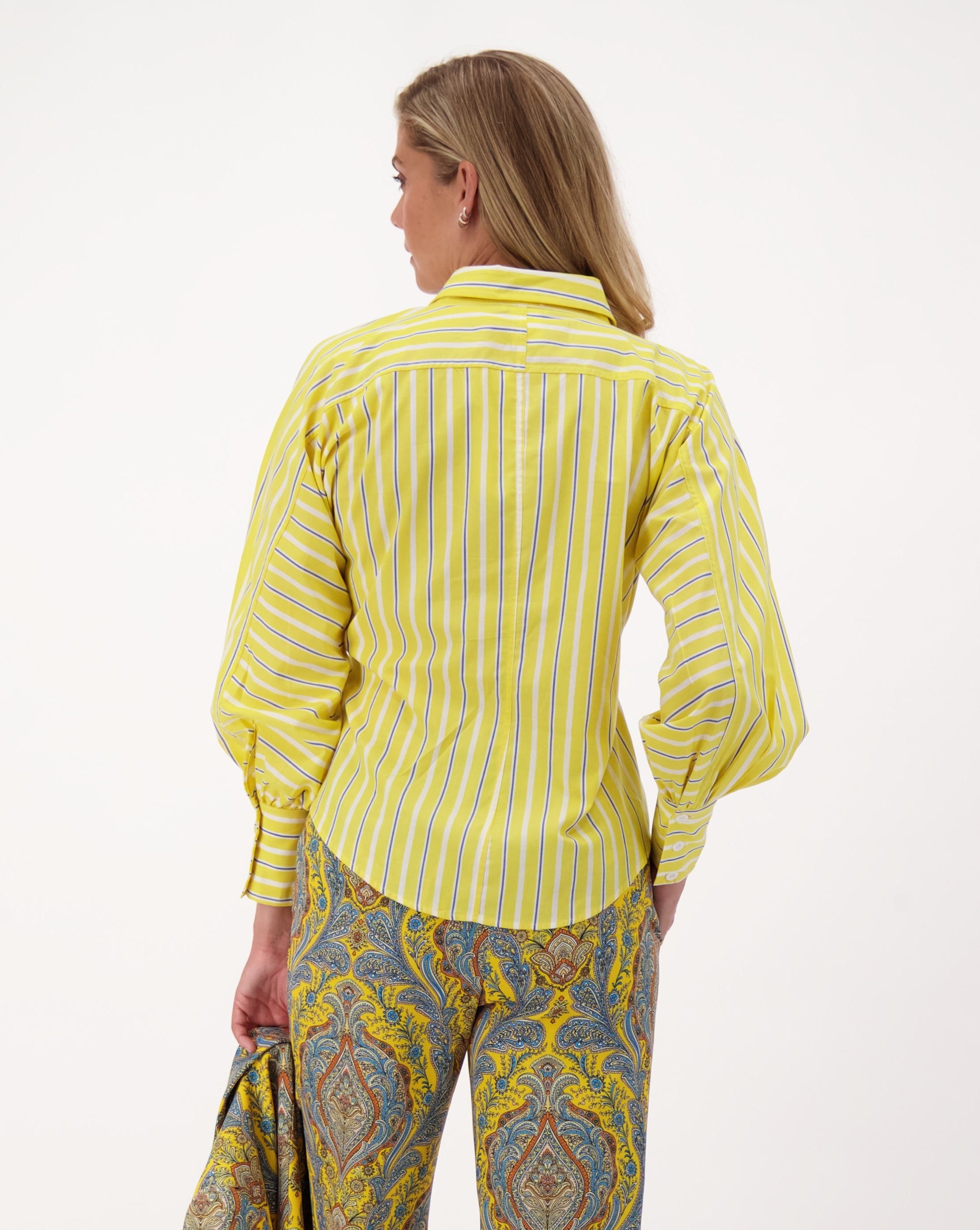 Pinstriped Front Tie-Up Cotton Shirt