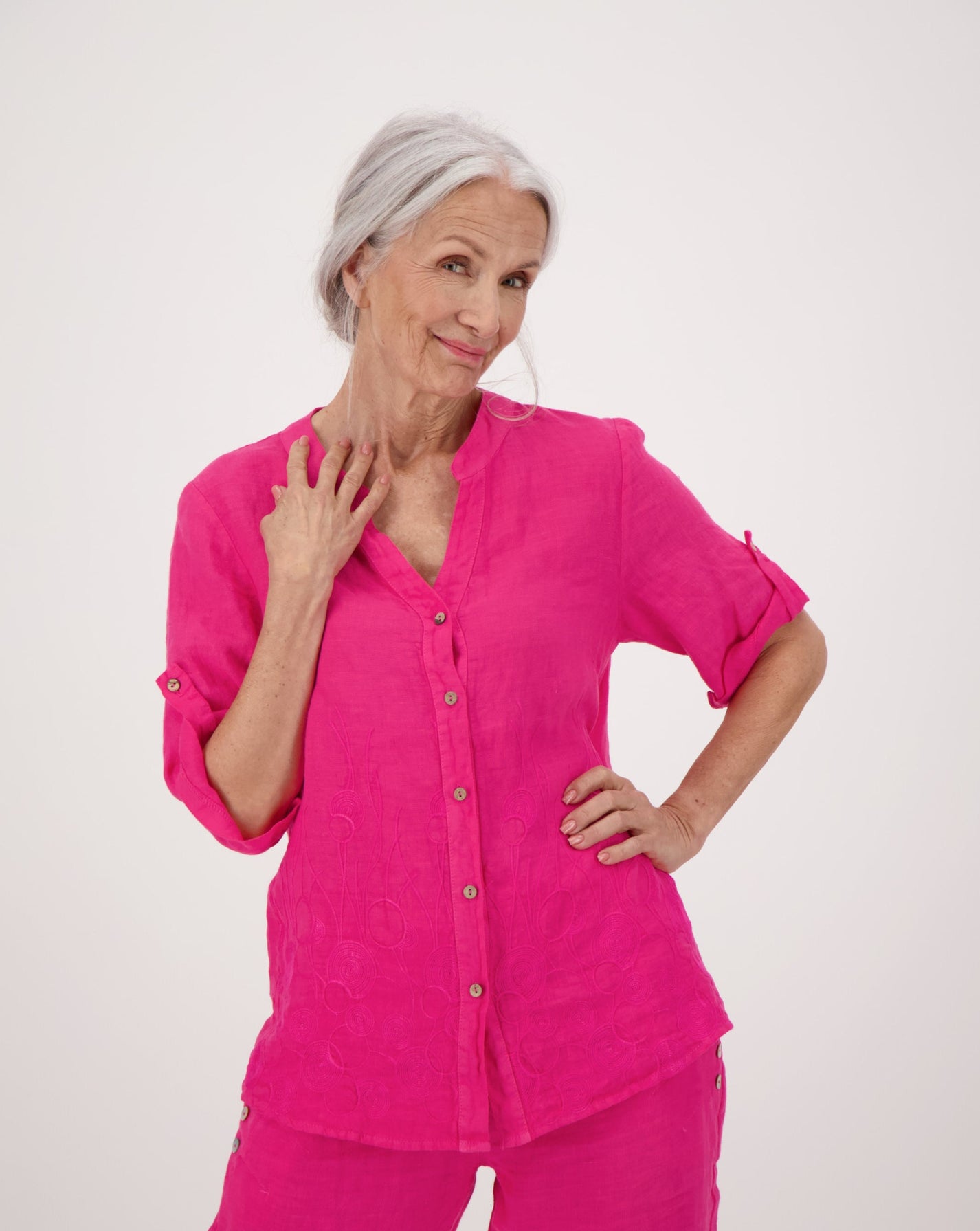 RollUpSleeve Linen Shirt Inspired Style Group