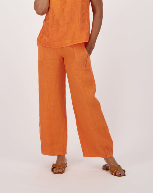 Pull Up Linen Pant
