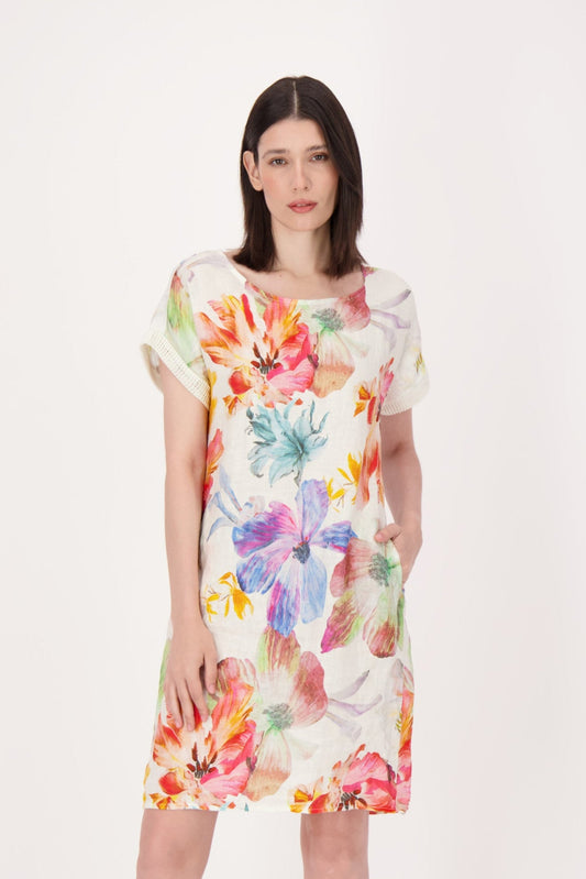 Linen Wildflower Shift Dress