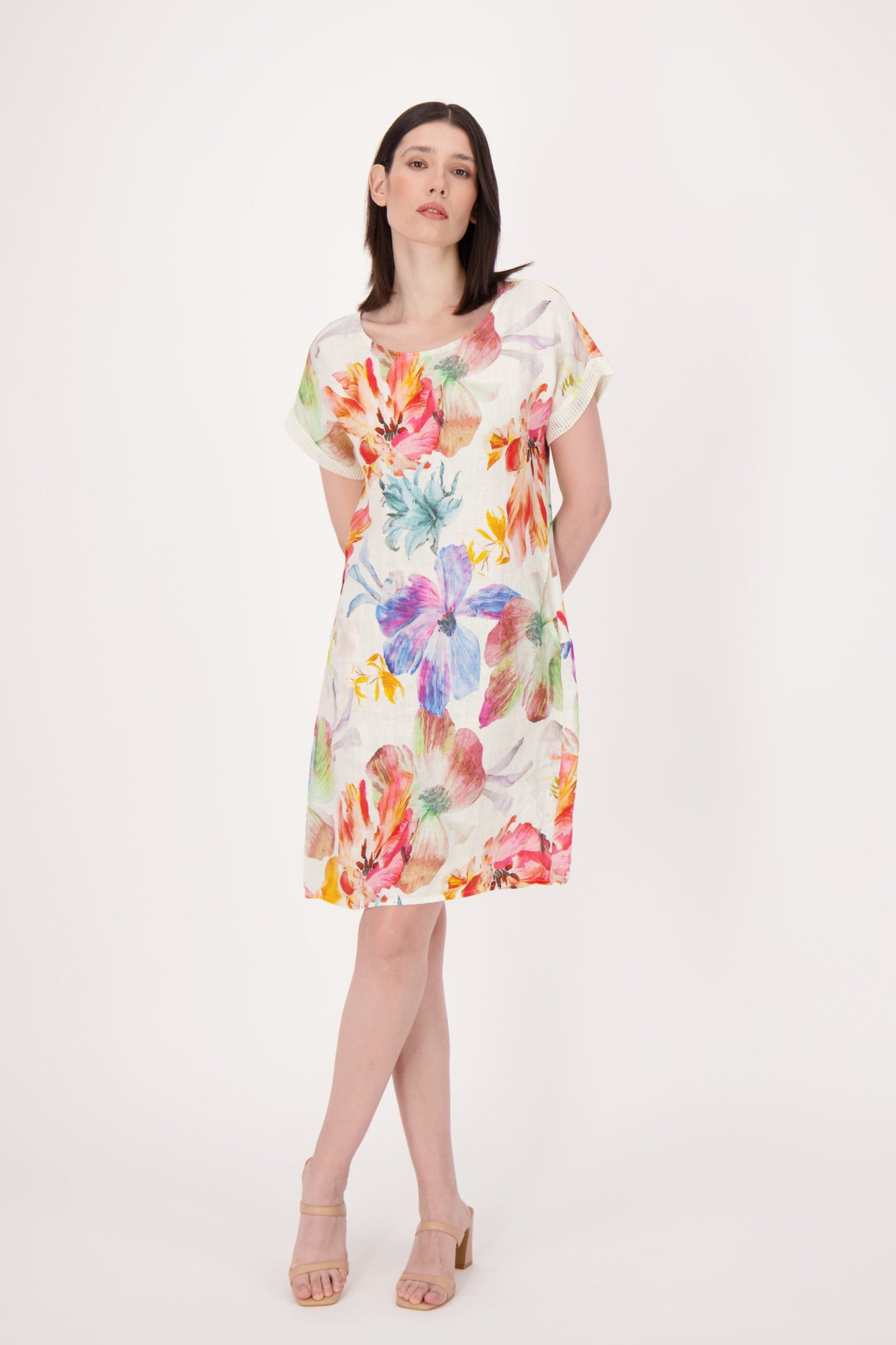 Linen Wildflower Shift Dress