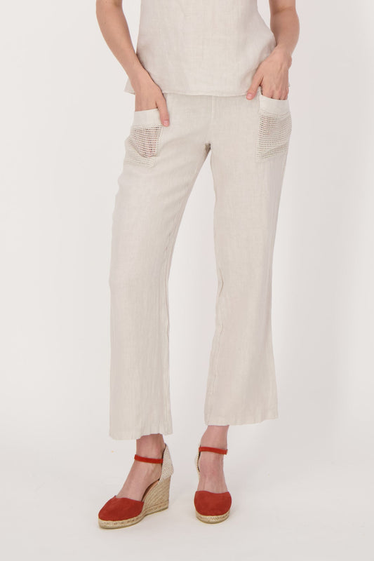 Linen Pant With Mesh Pockets