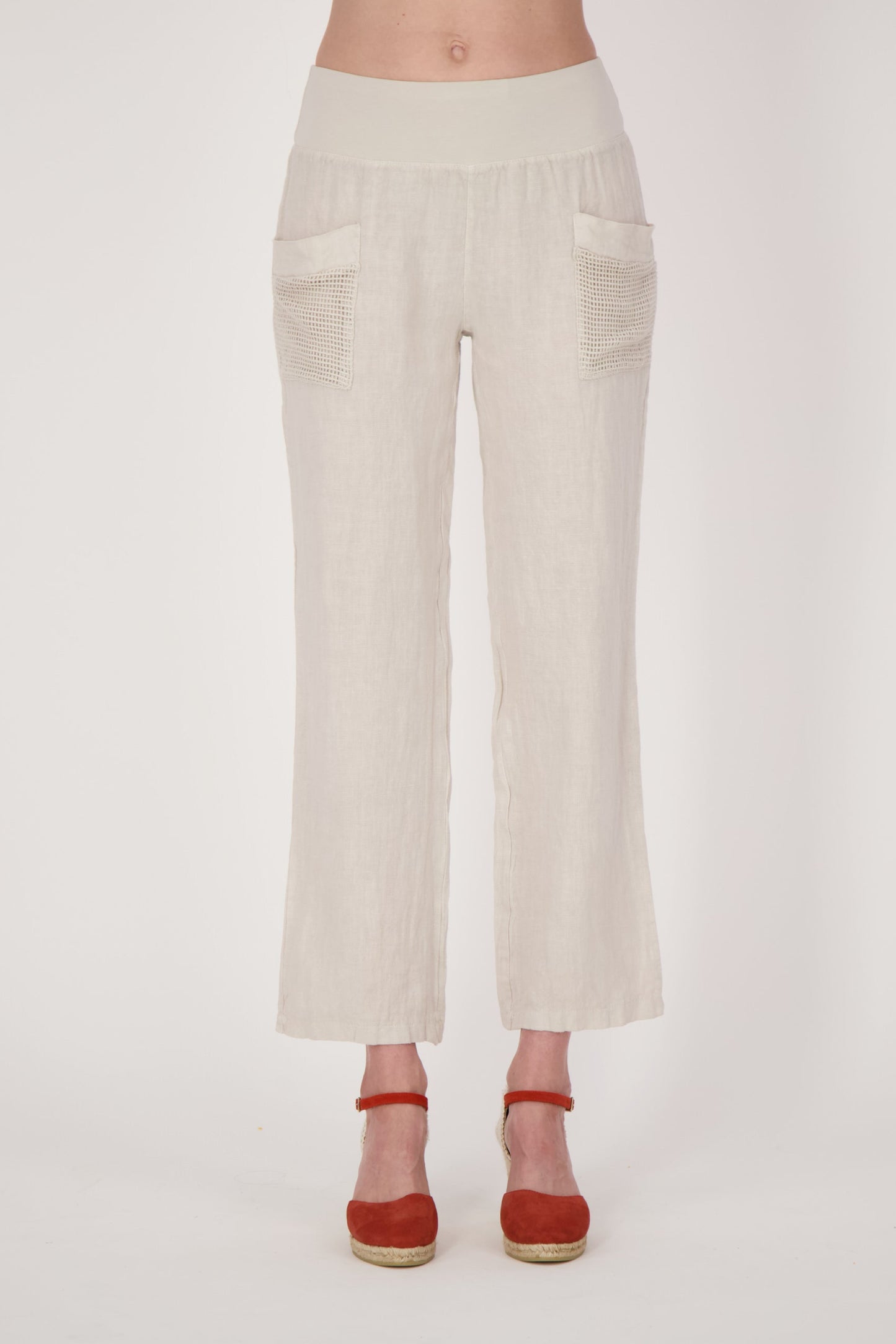 Linen Pant With Mesh Pockets