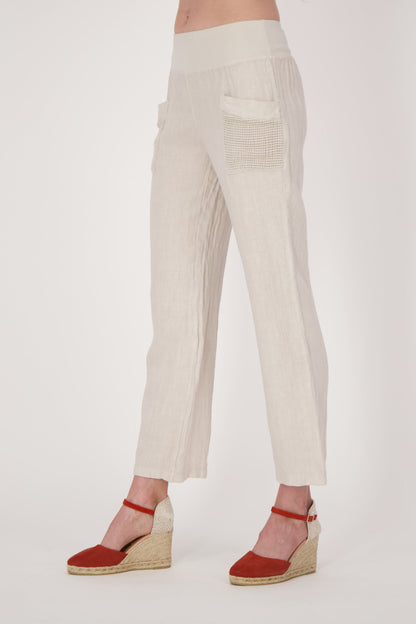 Linen Pant With Mesh Pockets