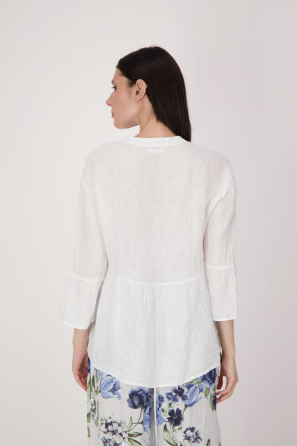 Linen Ruffled Blouse