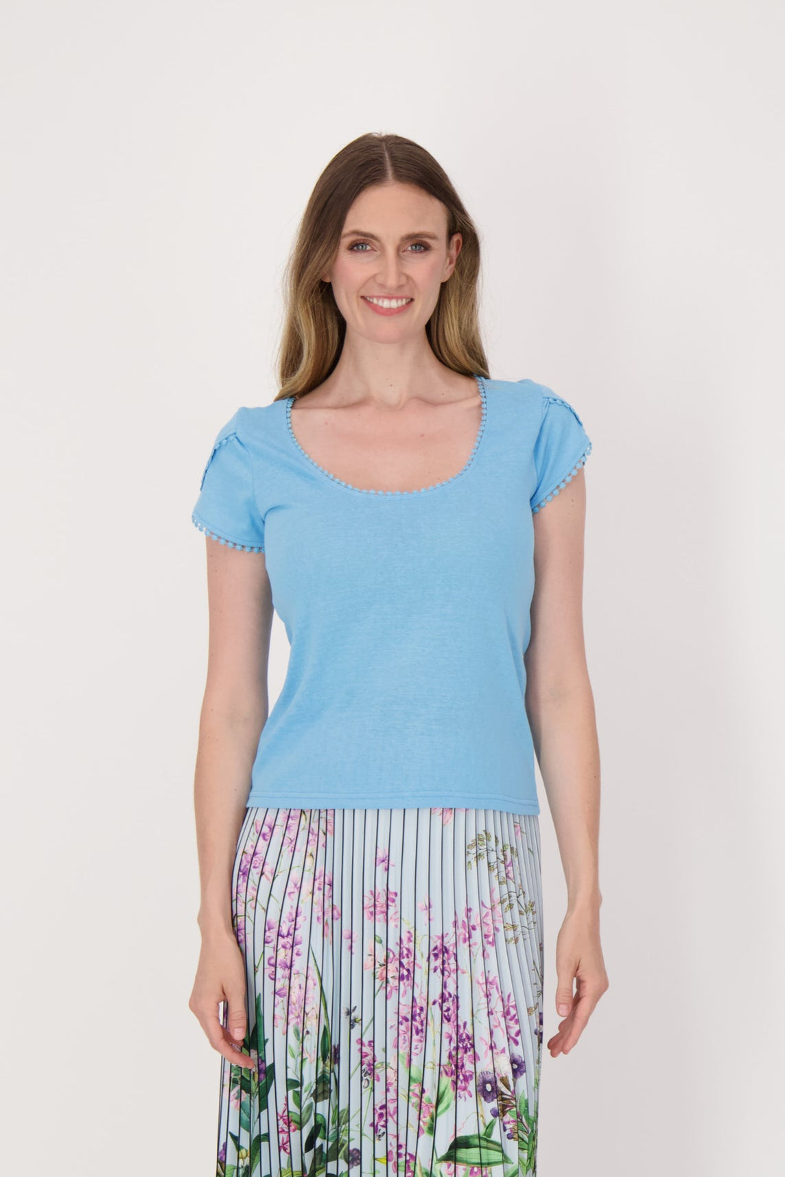 T-Shirt With Bubble Trim