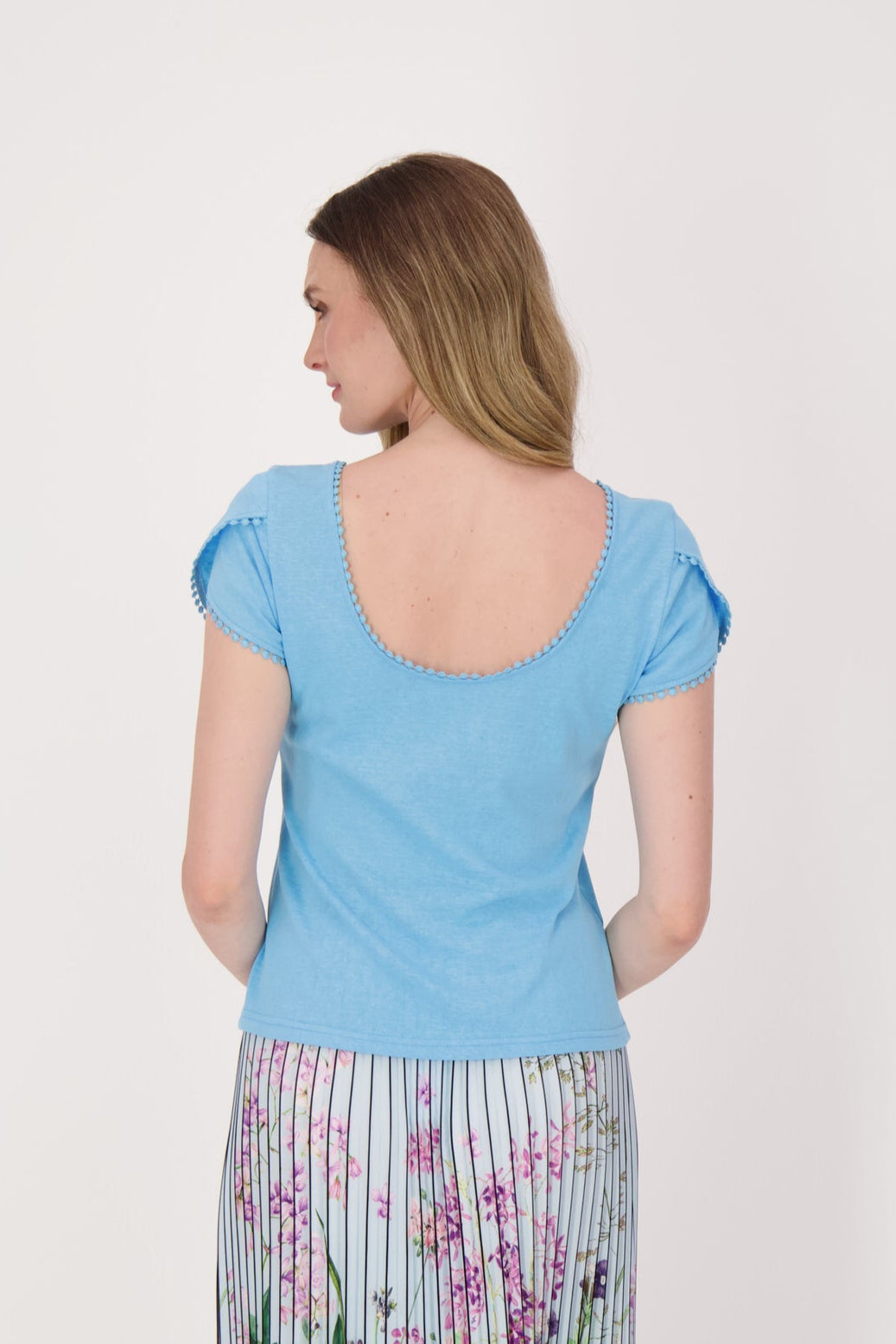 T-Shirt With Bubble Trim