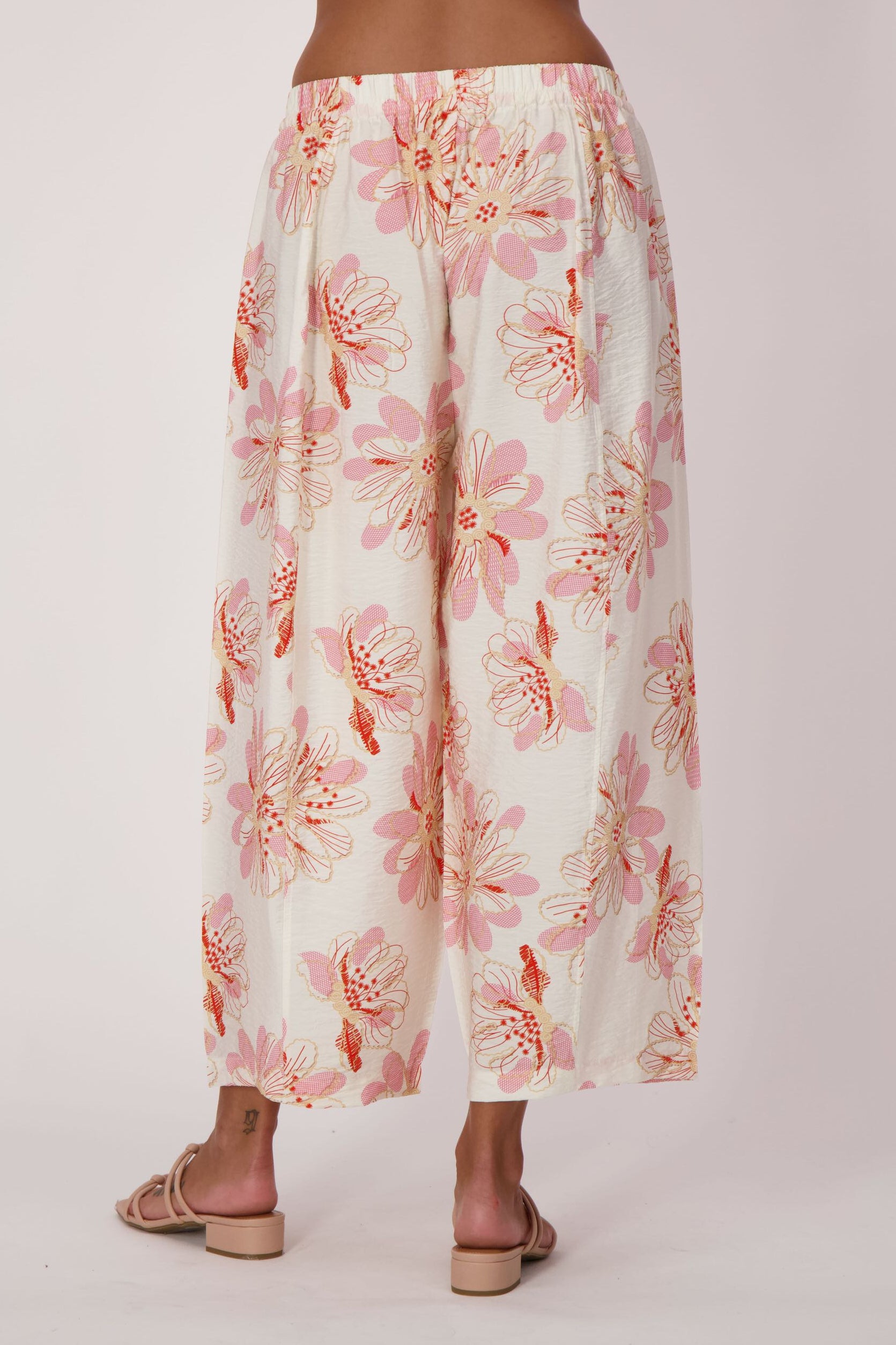 Coral Belle Floral Waist Tie Pant