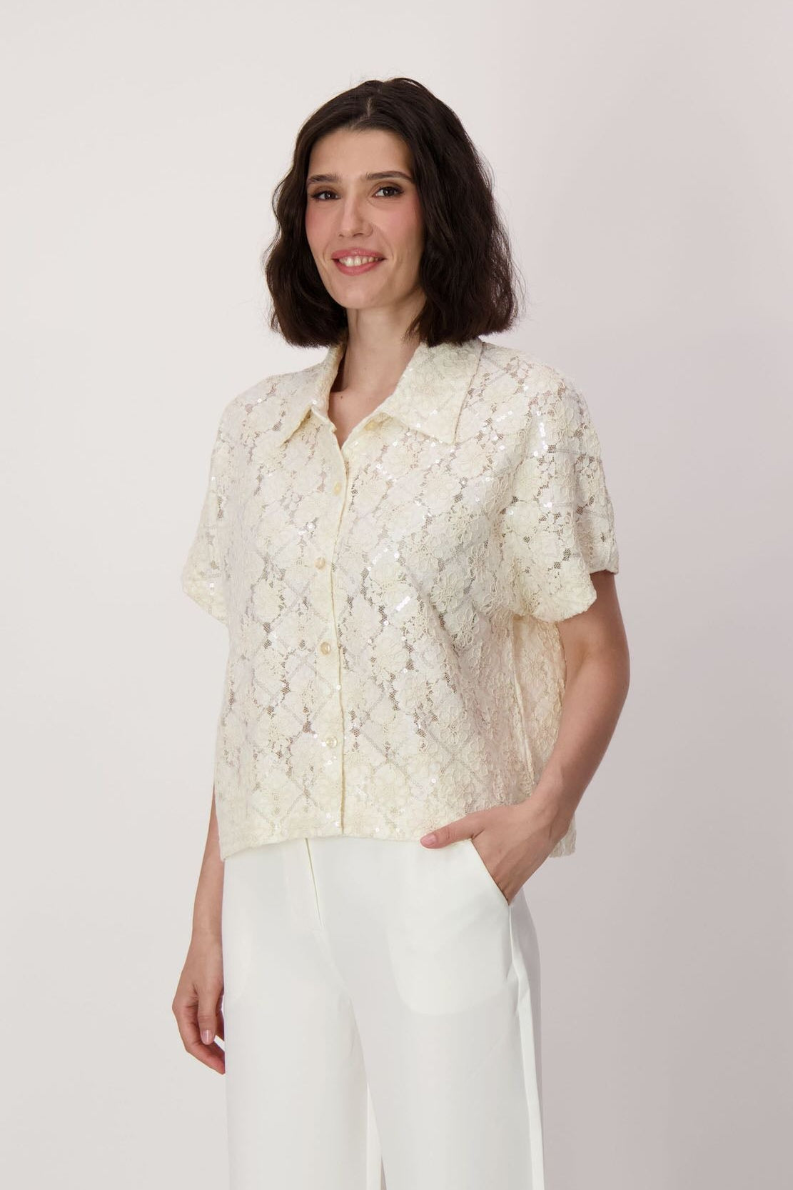 Sequin Lace Blouse