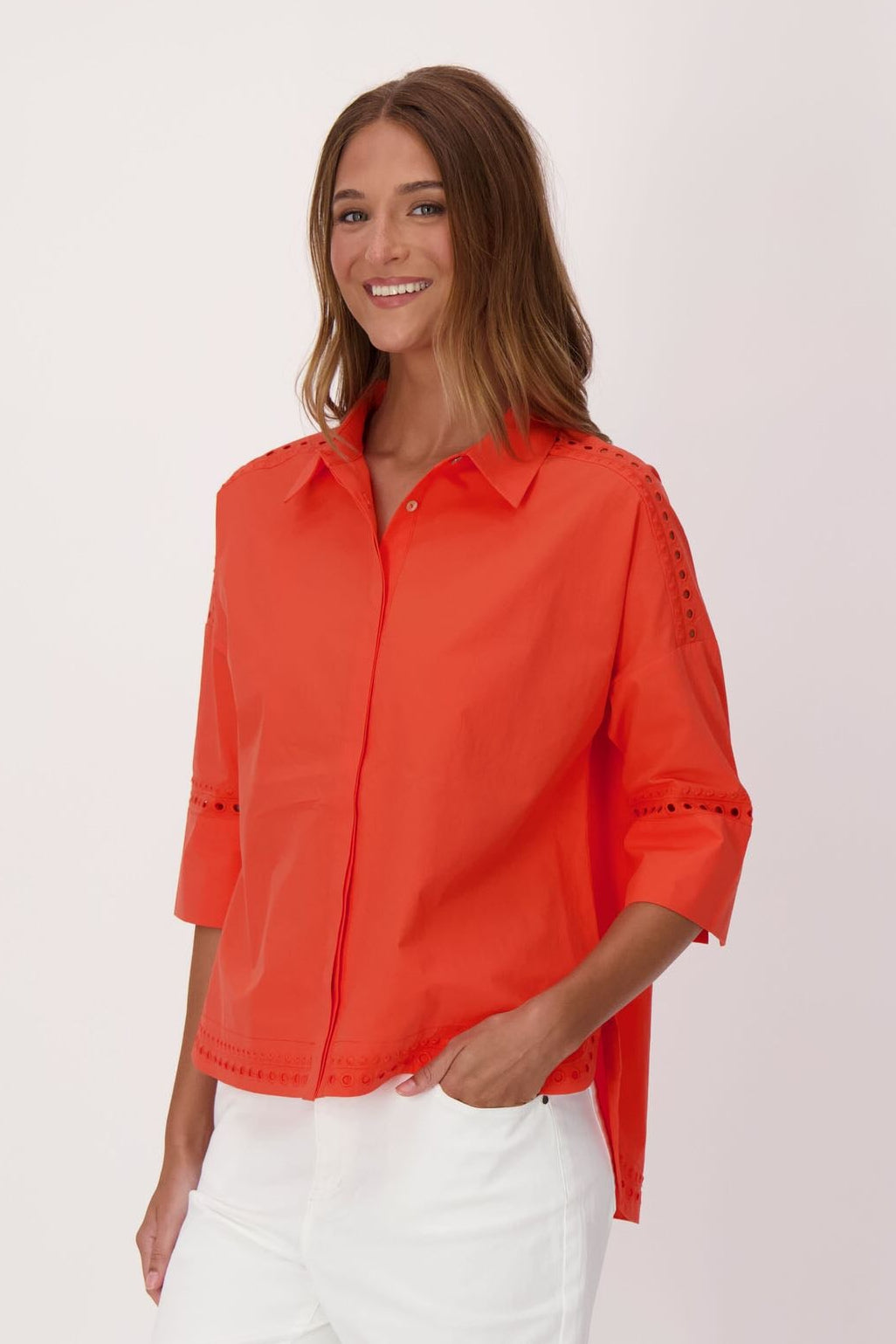 Palm Embroidered Cotton Shirt