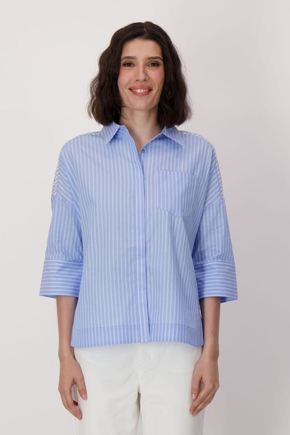 Palm Embroidered Cotton Shirt