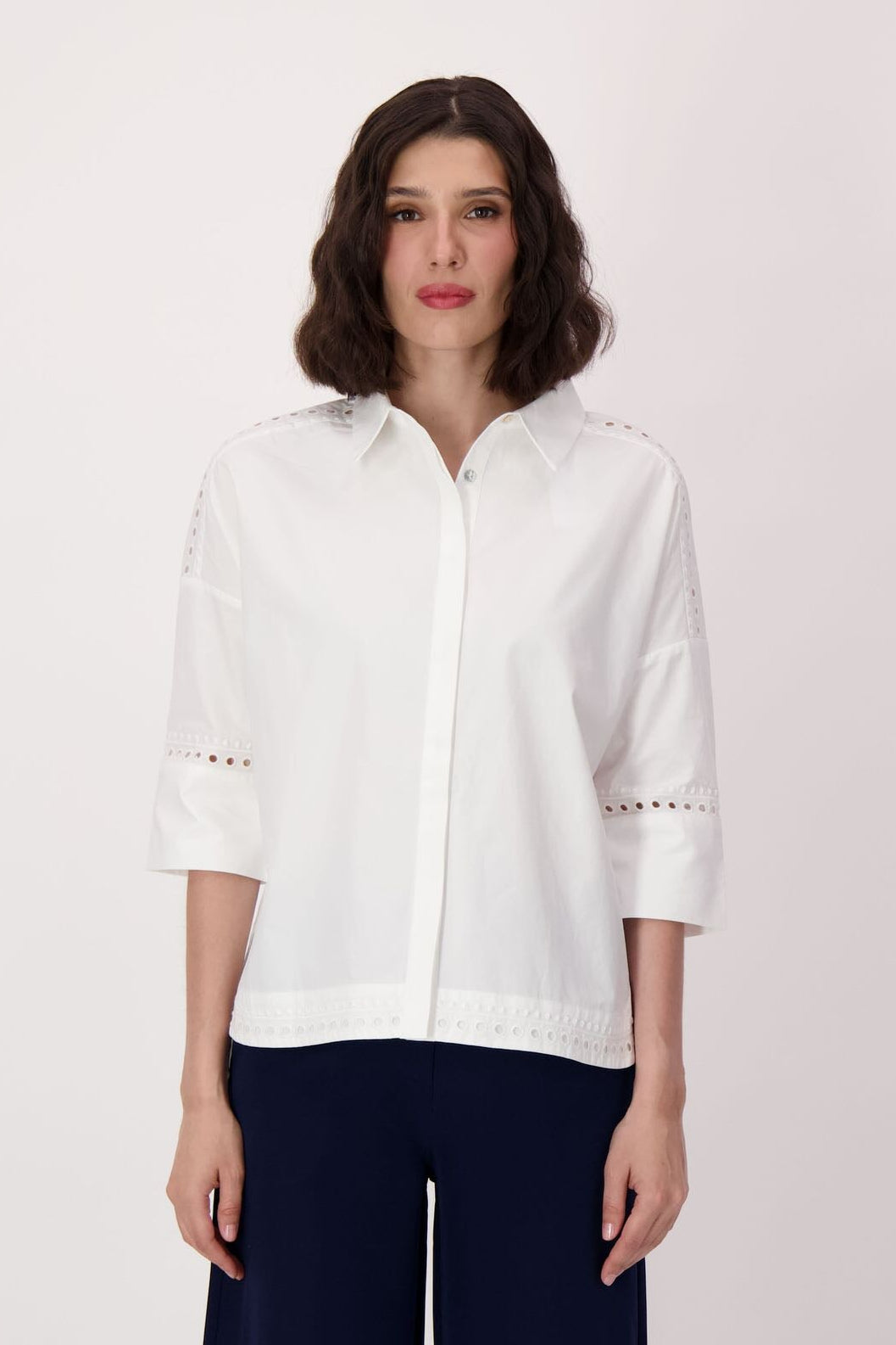 Palm Embroidered Cotton Shirt