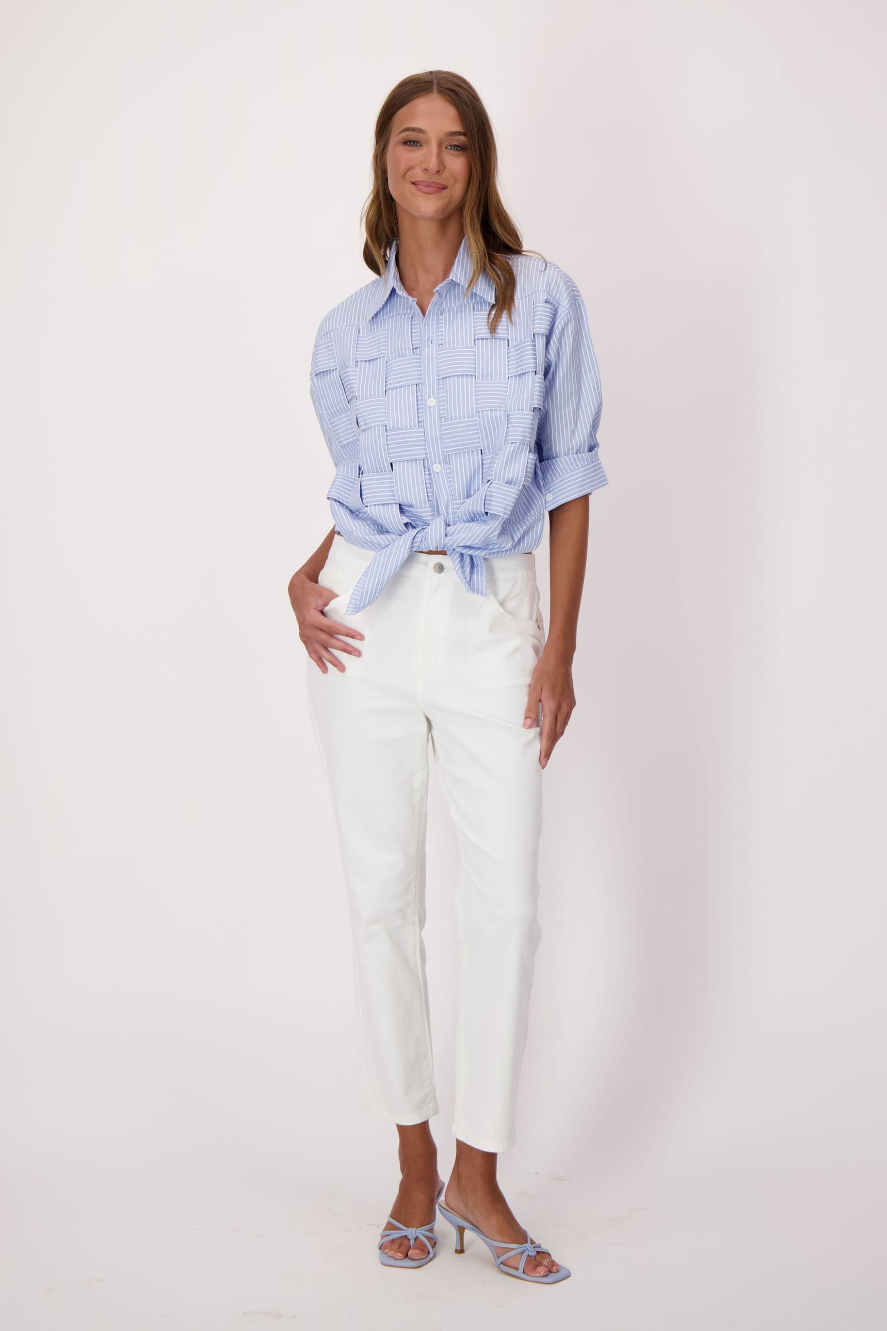 Blue Basket Weave Shirt