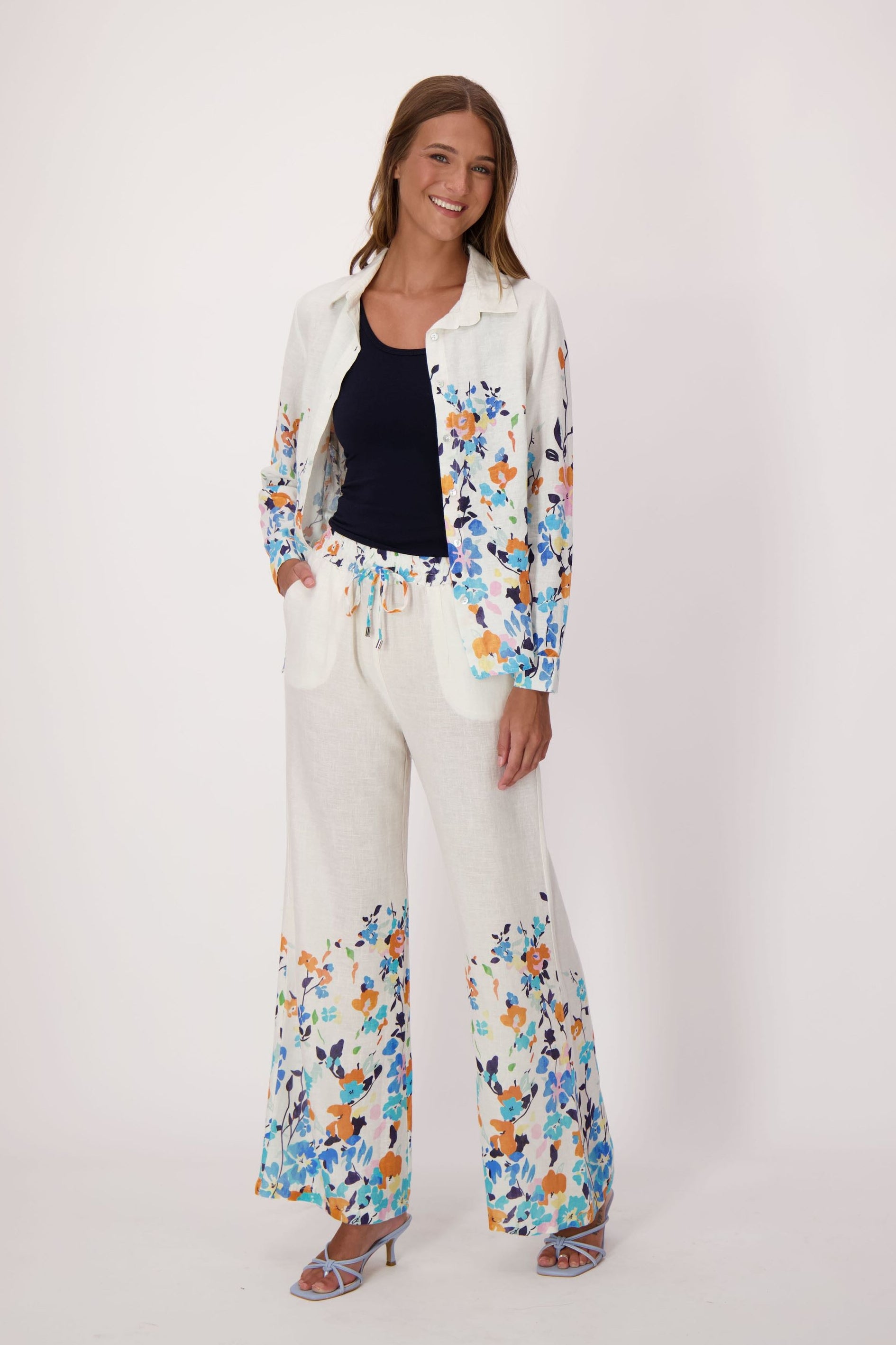 Climbing Floral Linen-Blend Shirt