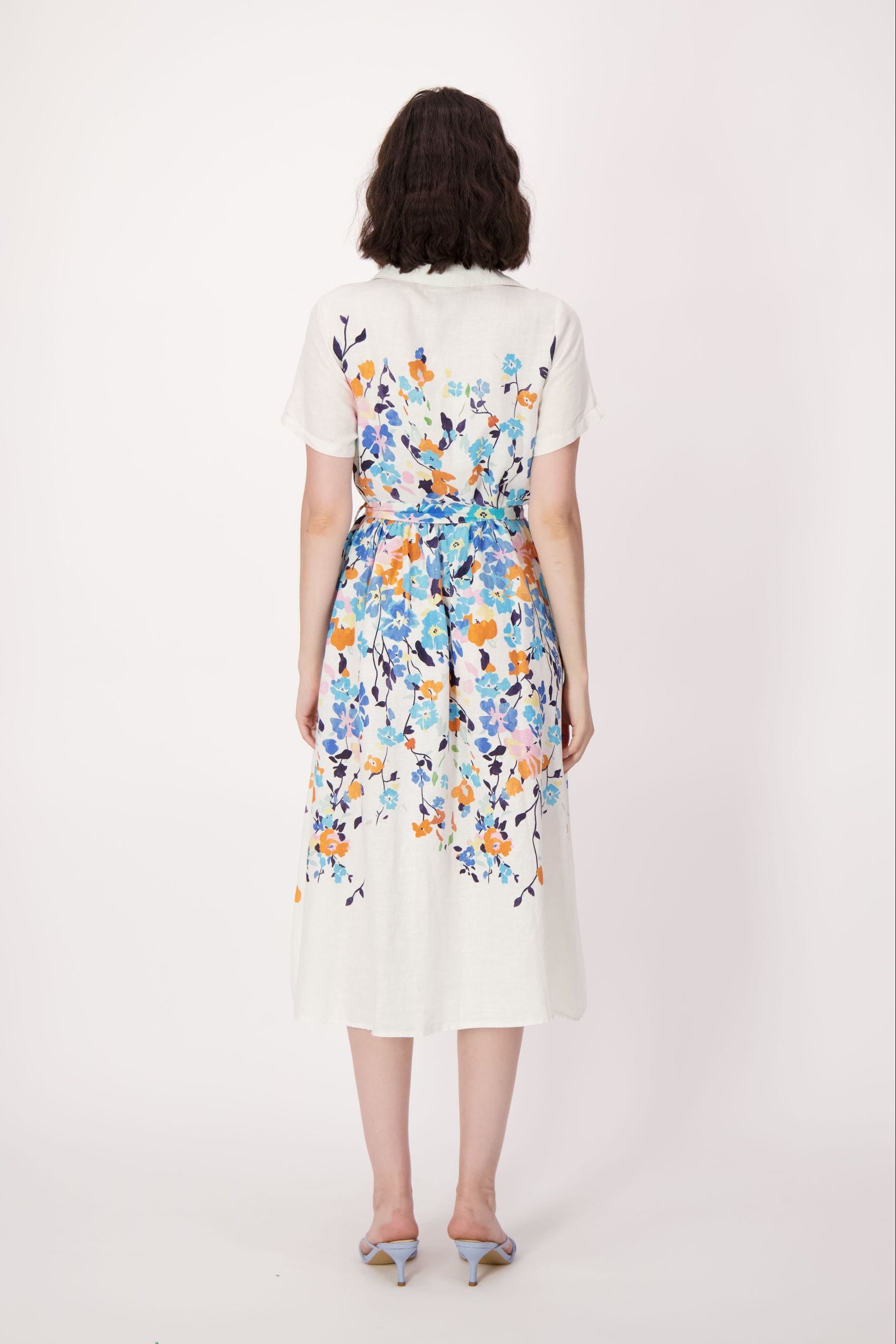 Climbing Floral Linen-Blend Dress