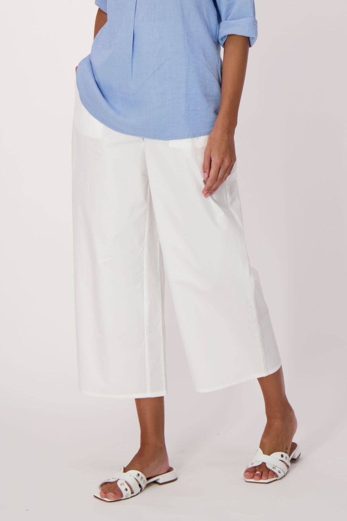 Cotton Pull-On Palazzo Pant