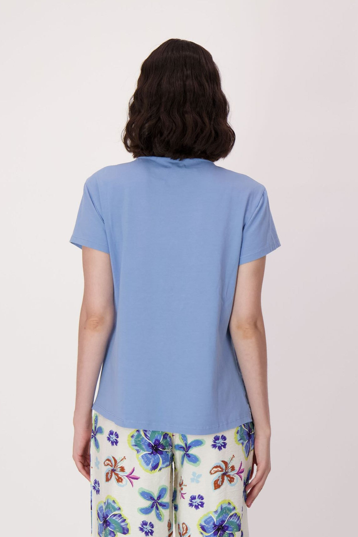 Sparkle Sunflower Applique Linen-Blend T-Shirt