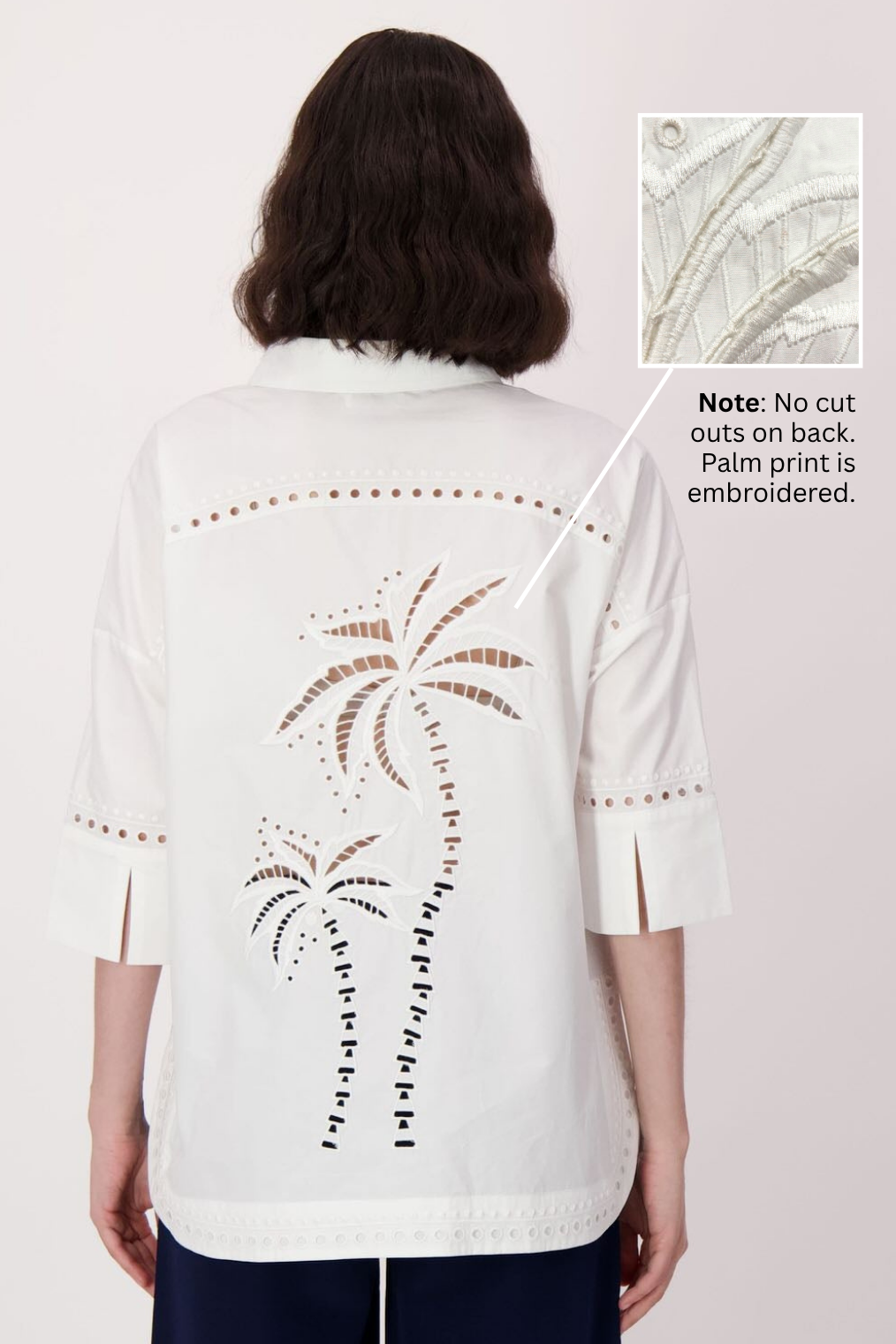 Palm Embroidered Cotton Shirt