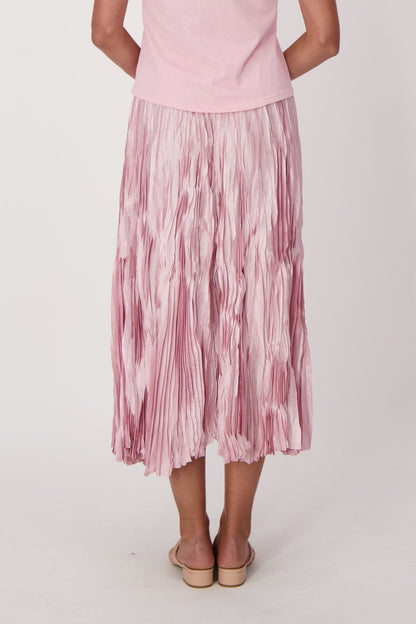 Satin Crinkle Long Skirt