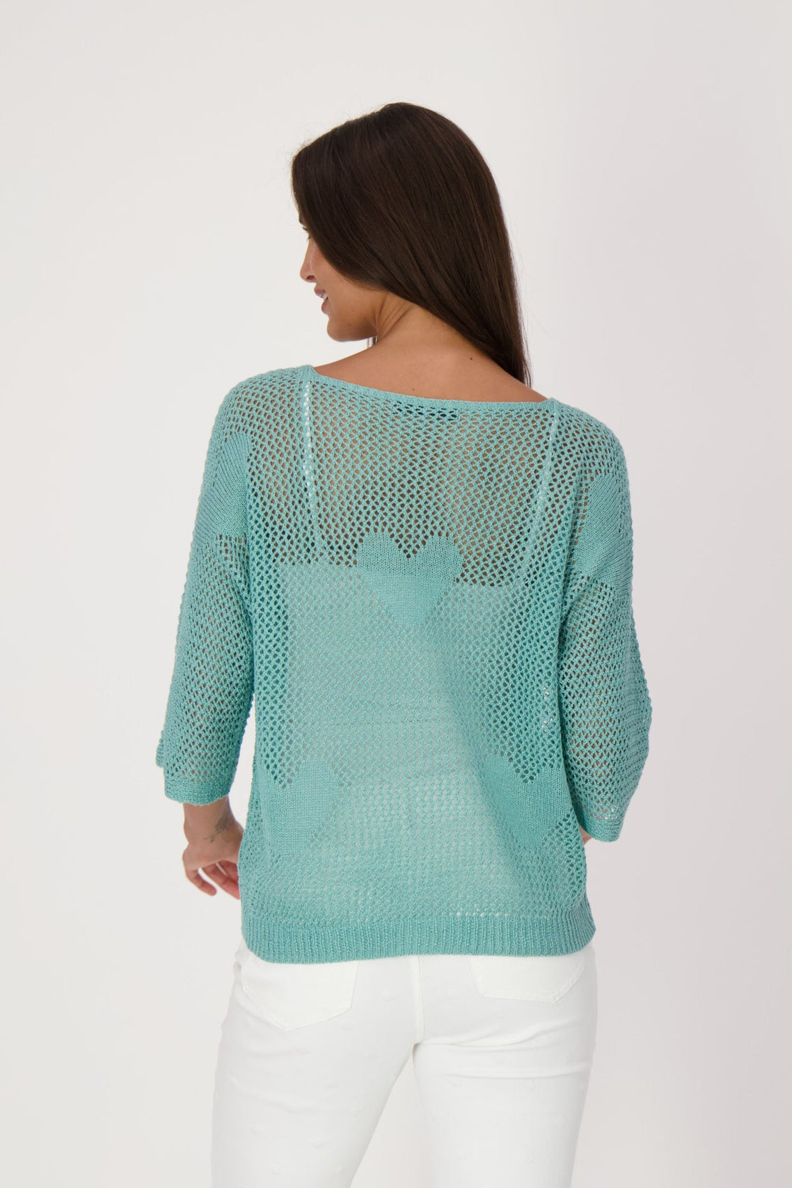 Heart Mesh Knit Top
