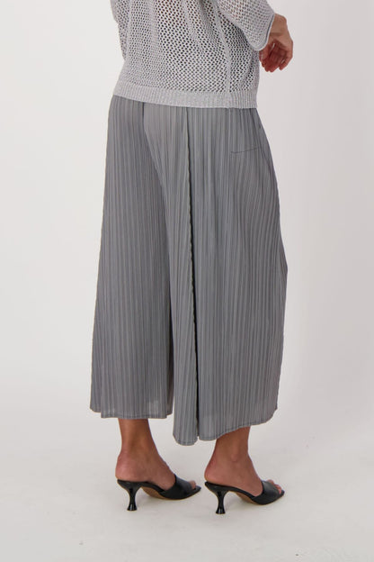 Silver Plisse Pant