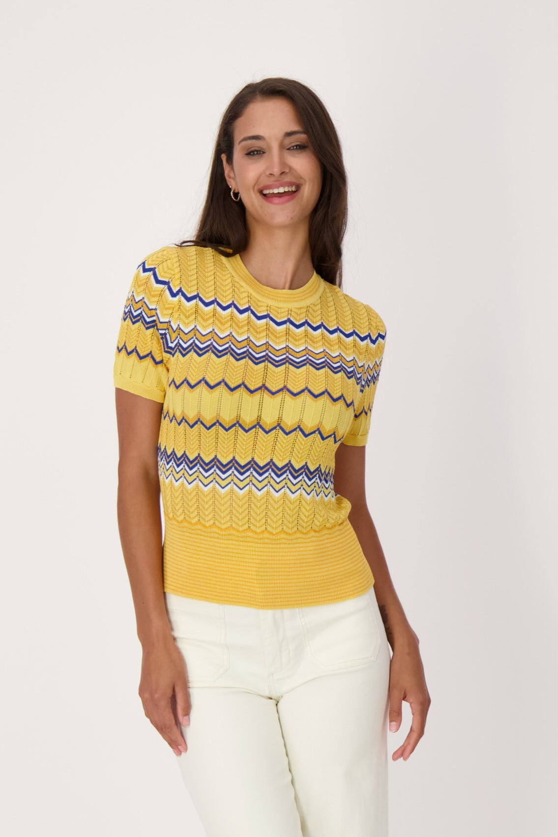 Honey Chevron Multi-Coloured Yarn Sweater