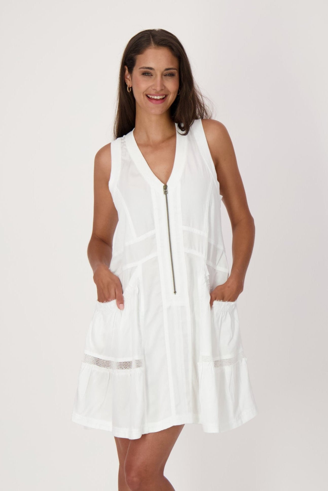 Tiered Multi Media Mini Dress