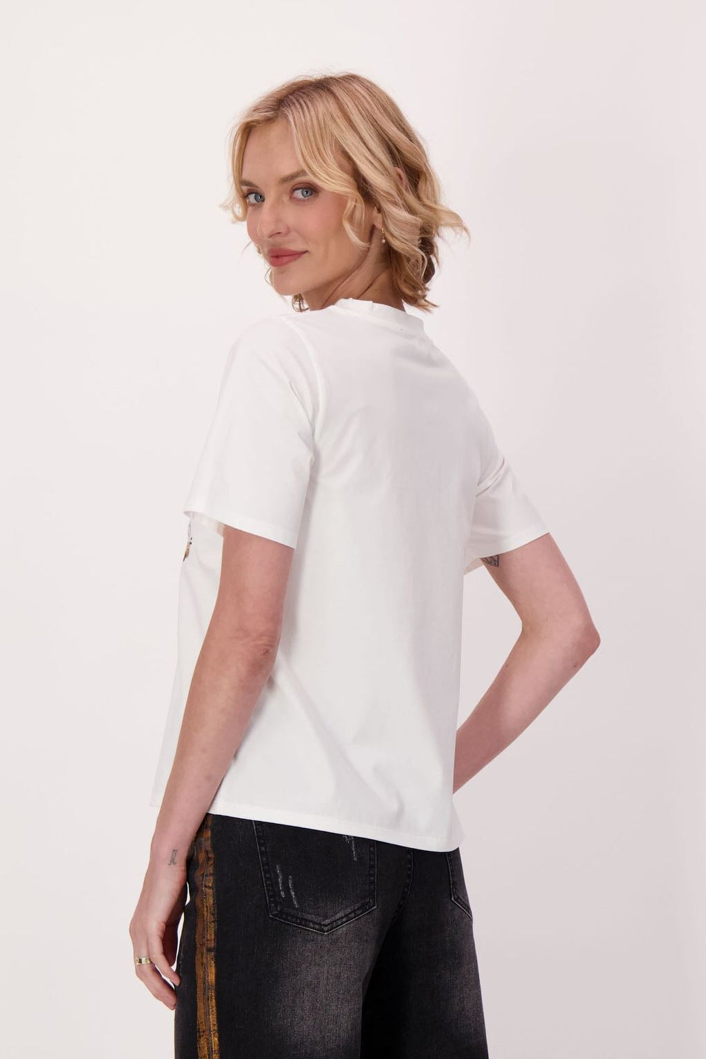 Sequin Bee Cotton T-Shirt