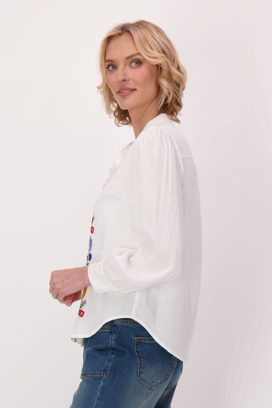 Floral Bloom Embroidered Shirt