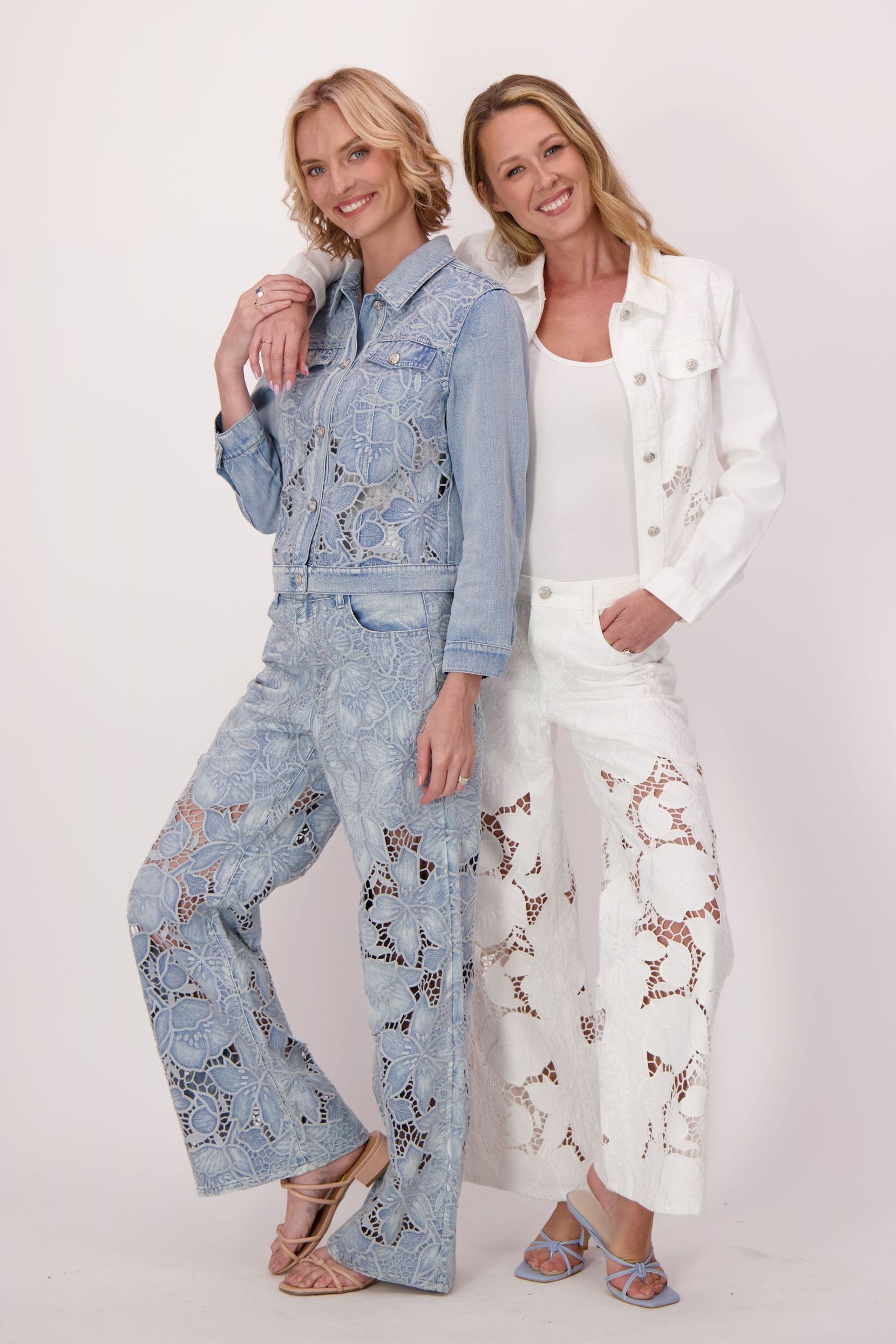 Floral Cutwork Embroidered Denim Jacket