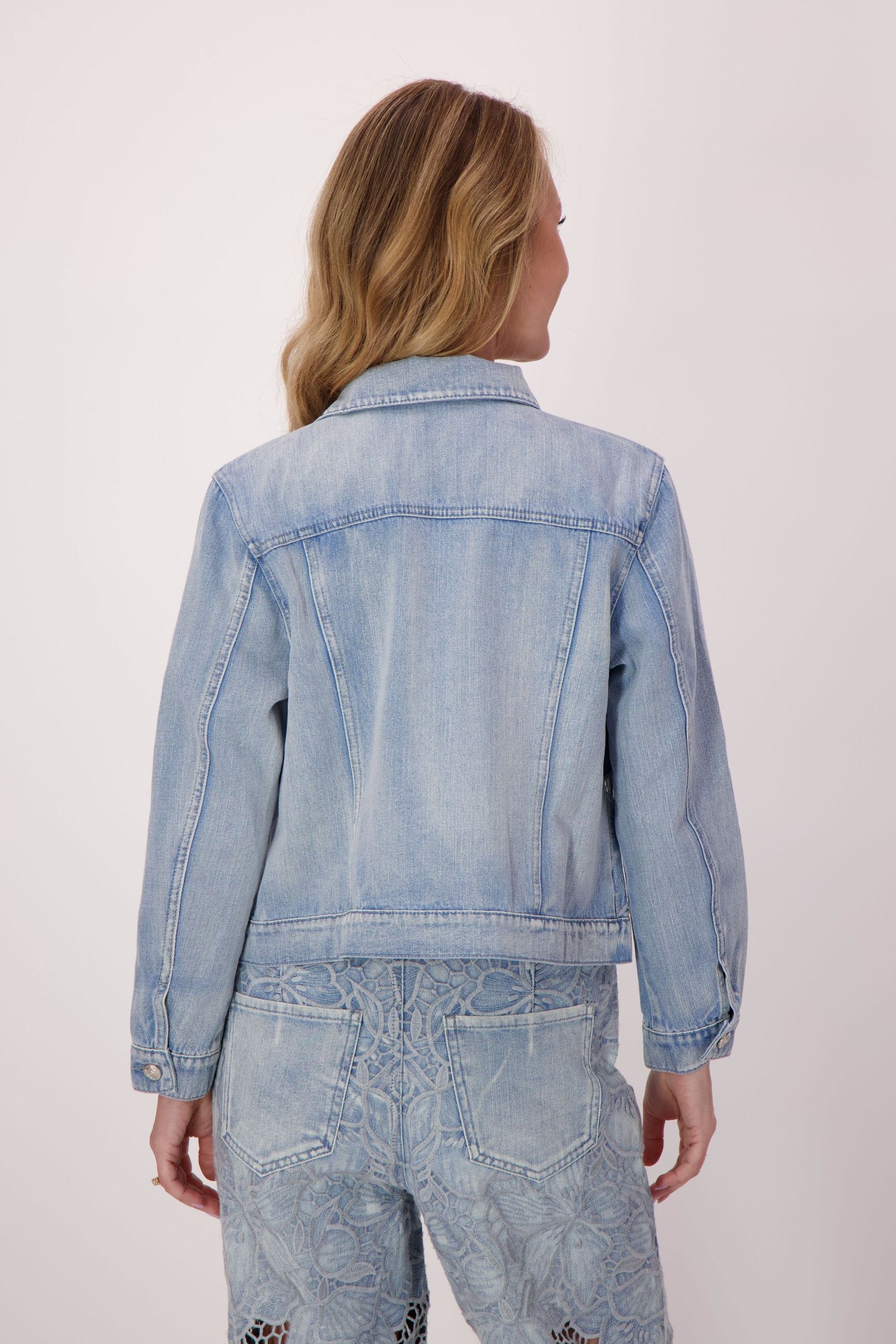 Floral Cutwork Embroidered Denim Jacket