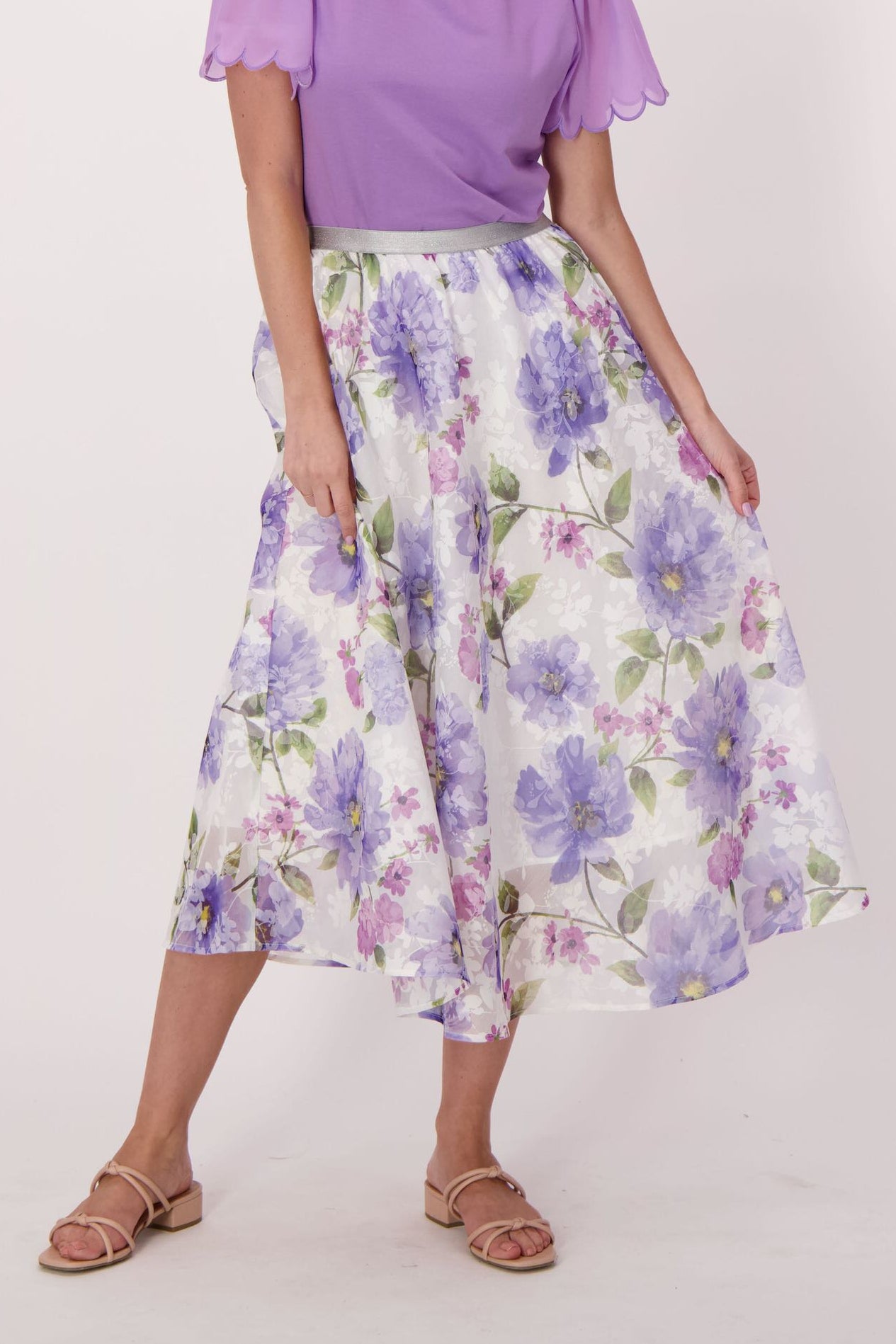 Lavendar Floral Skirt