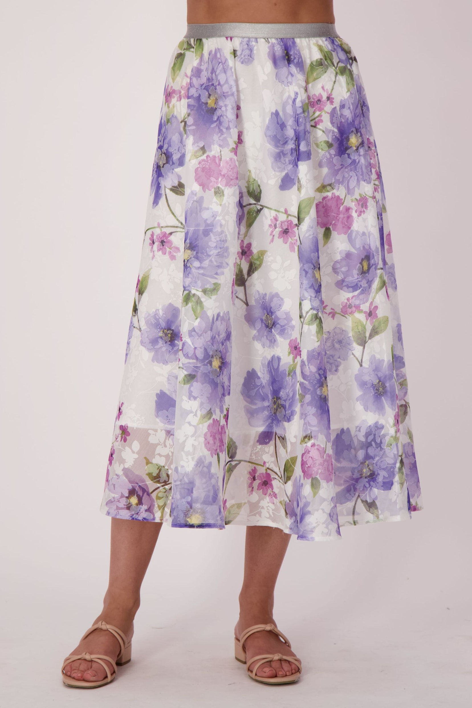 Lavendar Floral Skirt