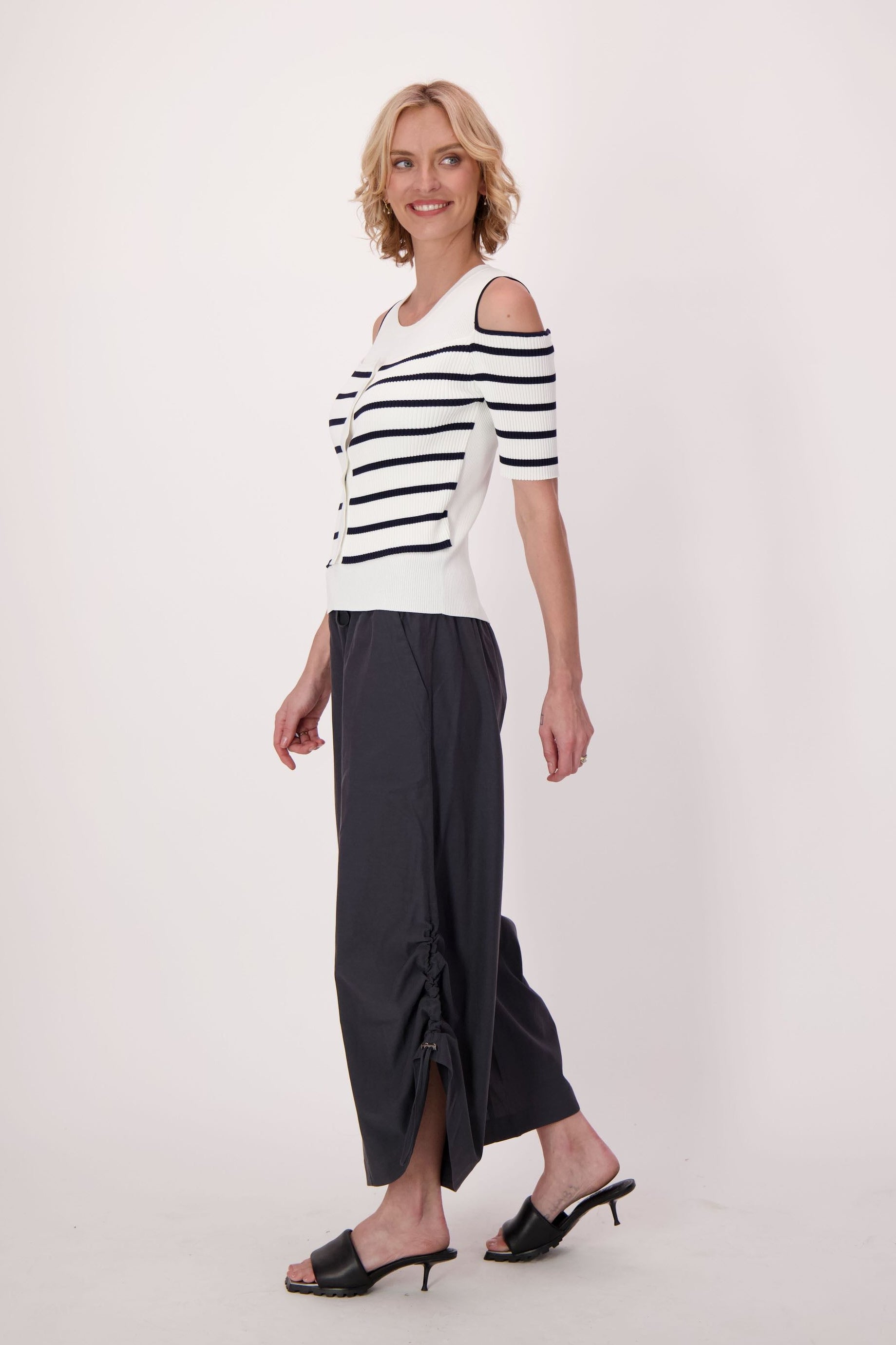 Stripe Front And Sleeve Sweater