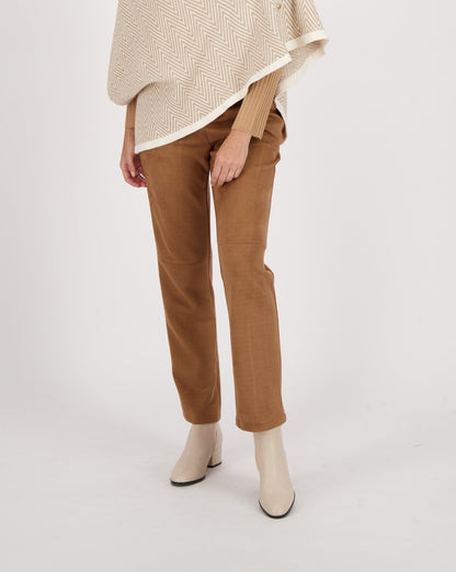 Suede Straight Leg Pant