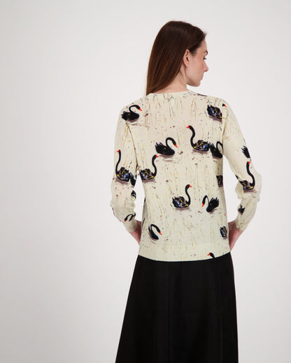 Swan Print Sweater