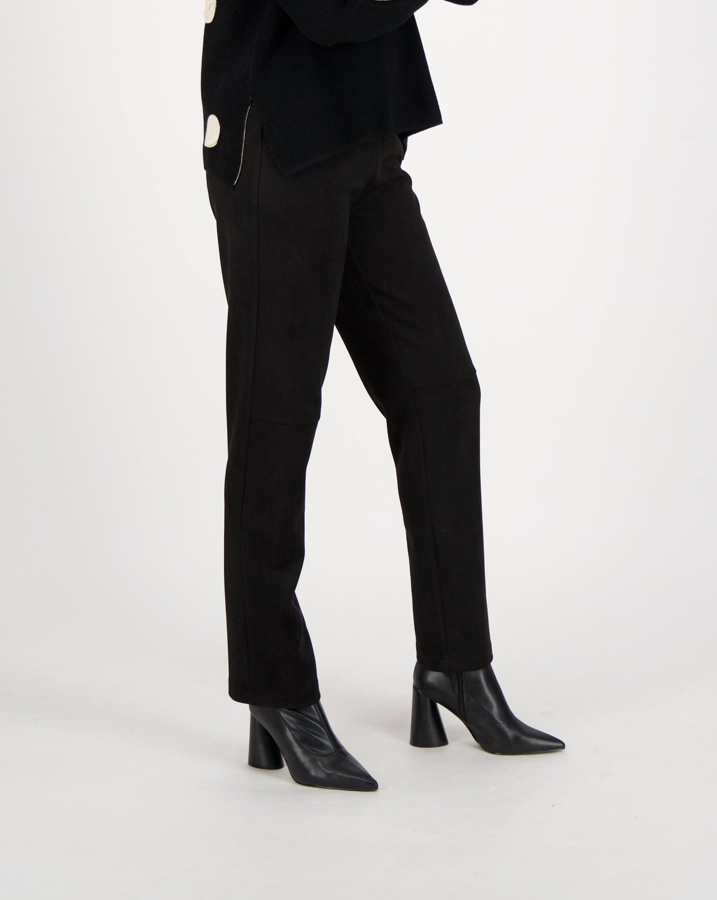Suede Straight Leg Pant